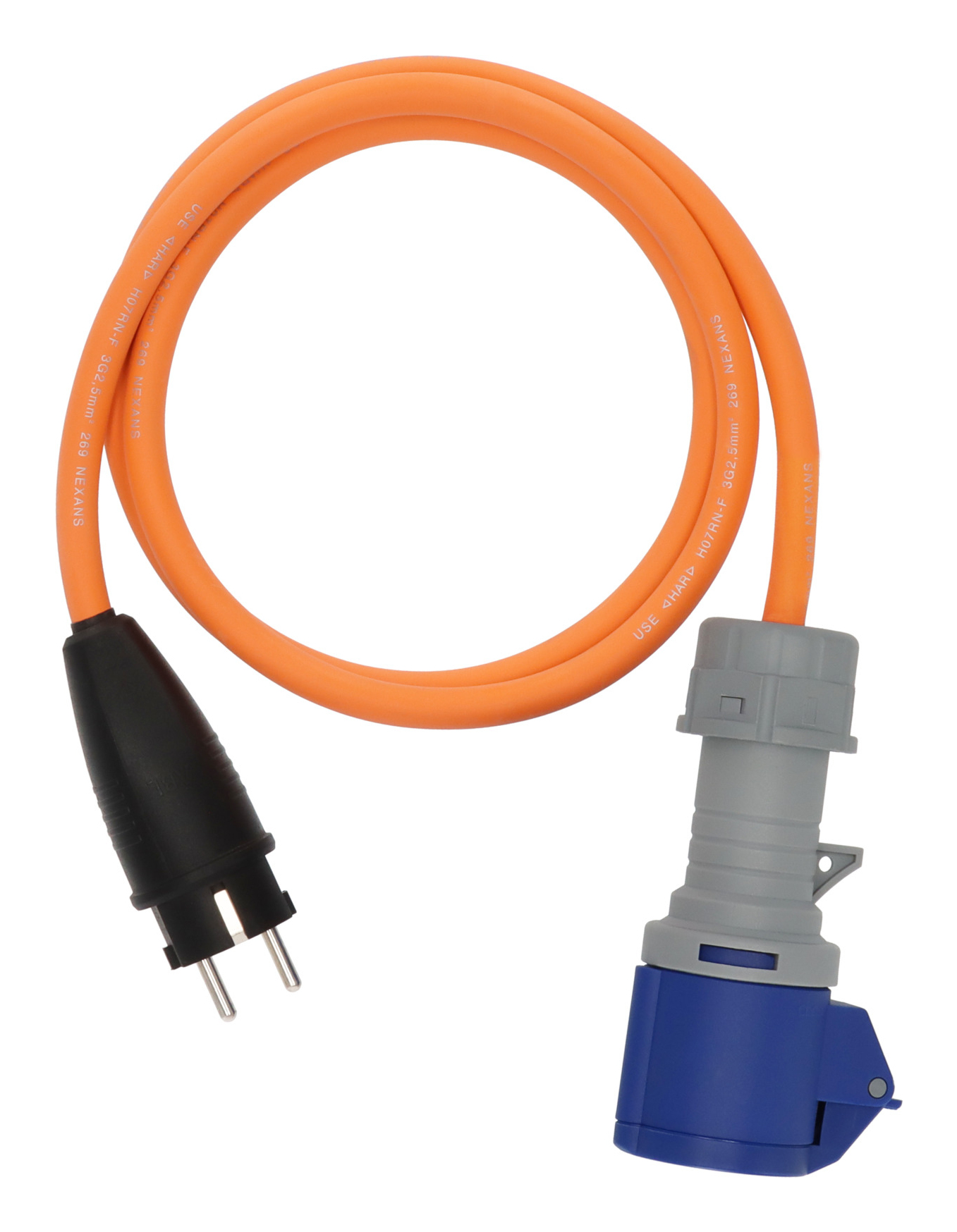 Brennenstuhl 1132910125, 250 V, 16 A, Orange, Blau, Grau, 195 mm, 195 mm, 60 mm