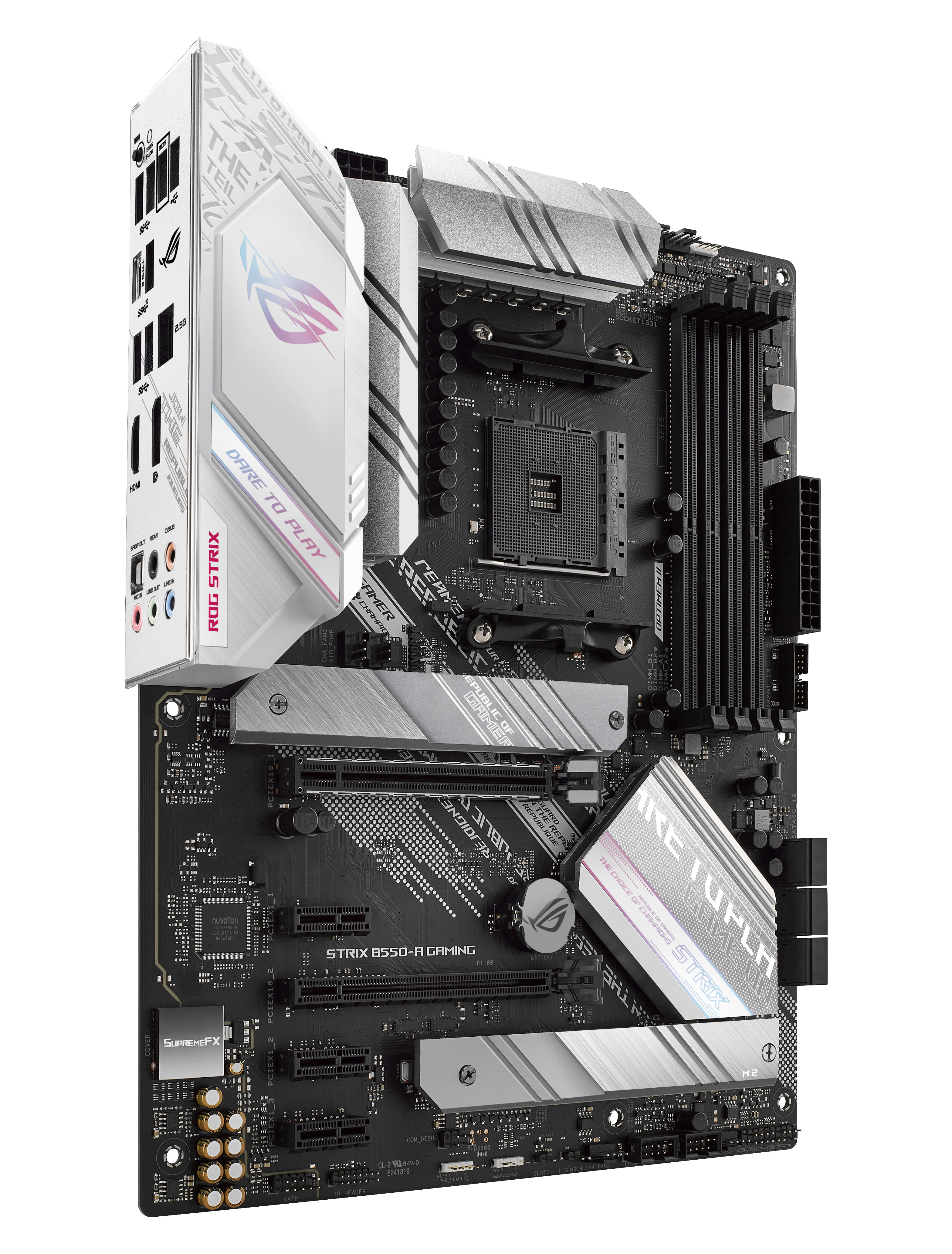 ASUS ROG STRIX B550-A GAMING - Motherboard - ATX - Socket AM4 - AMD B550 Chipsatz - USB-C Gen2, USB 3.2 Gen 1, USB 3.2 Gen 2 - 2.5 Gigabit LAN - Onboard-Grafik (CPU erforderlich)