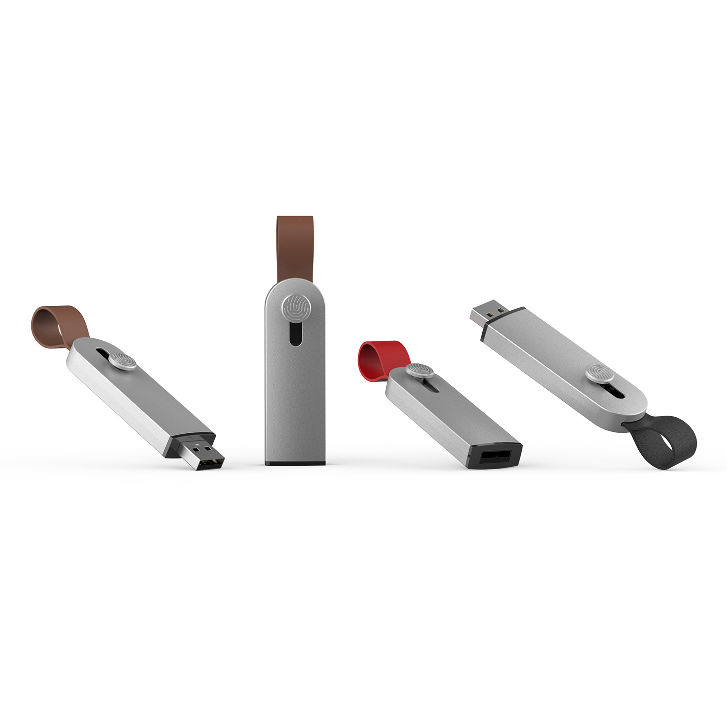 Etense USB-Stick - 32GB - USB 2.0 - metallic - mit Schlaufe