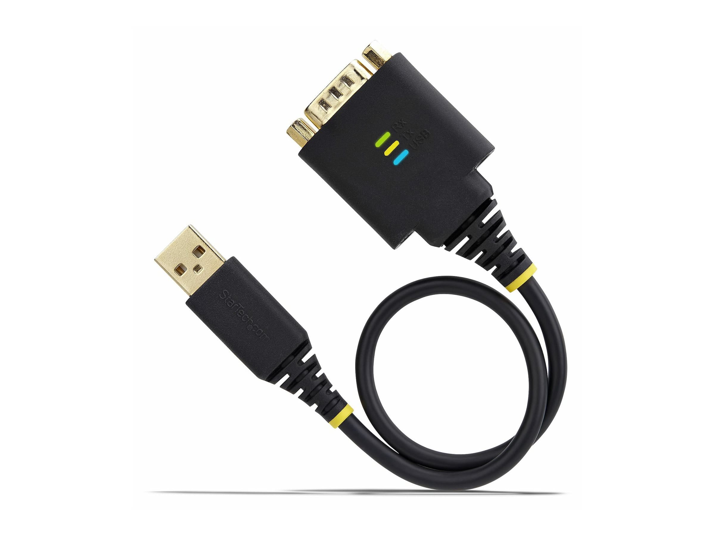 StarTech.com 1ft (30cm) USB to Serial Adapter Cable, COM Retention, RS232 - Kabel USB / seriell - USB (M)