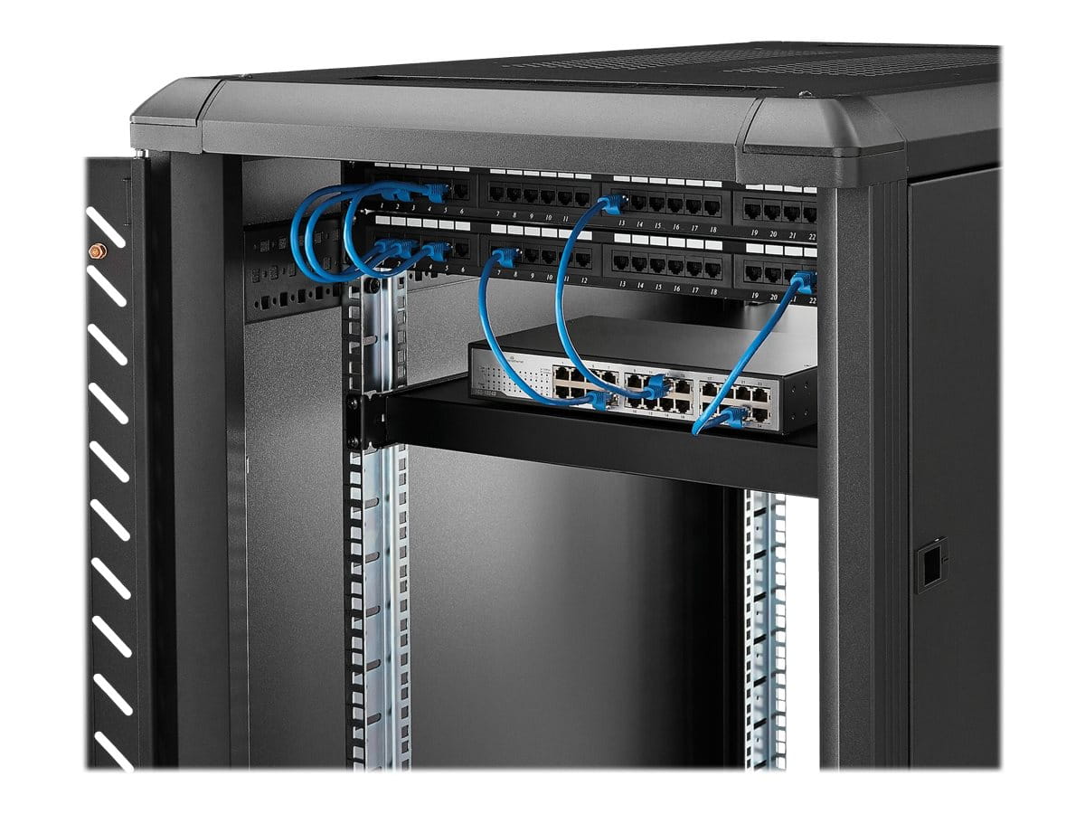 StarTech.com 1 HE verstellbarer Schwerlast Fachboden für Server Rack/ Schrank bis 80 Kg - Fachboden für Serverschrank 1HE - Rack - Regal - Schwarz - 1U - 48.3 cm (19") StarTech.com 1 HE verstellbarer Schwerlast Fachboden für Server Rack/ Schrank bis 80 Kg - Fachboden für Serverschrank 1HE - Rack - Regal - Schwarz - 1U - 48.3 cm (19")