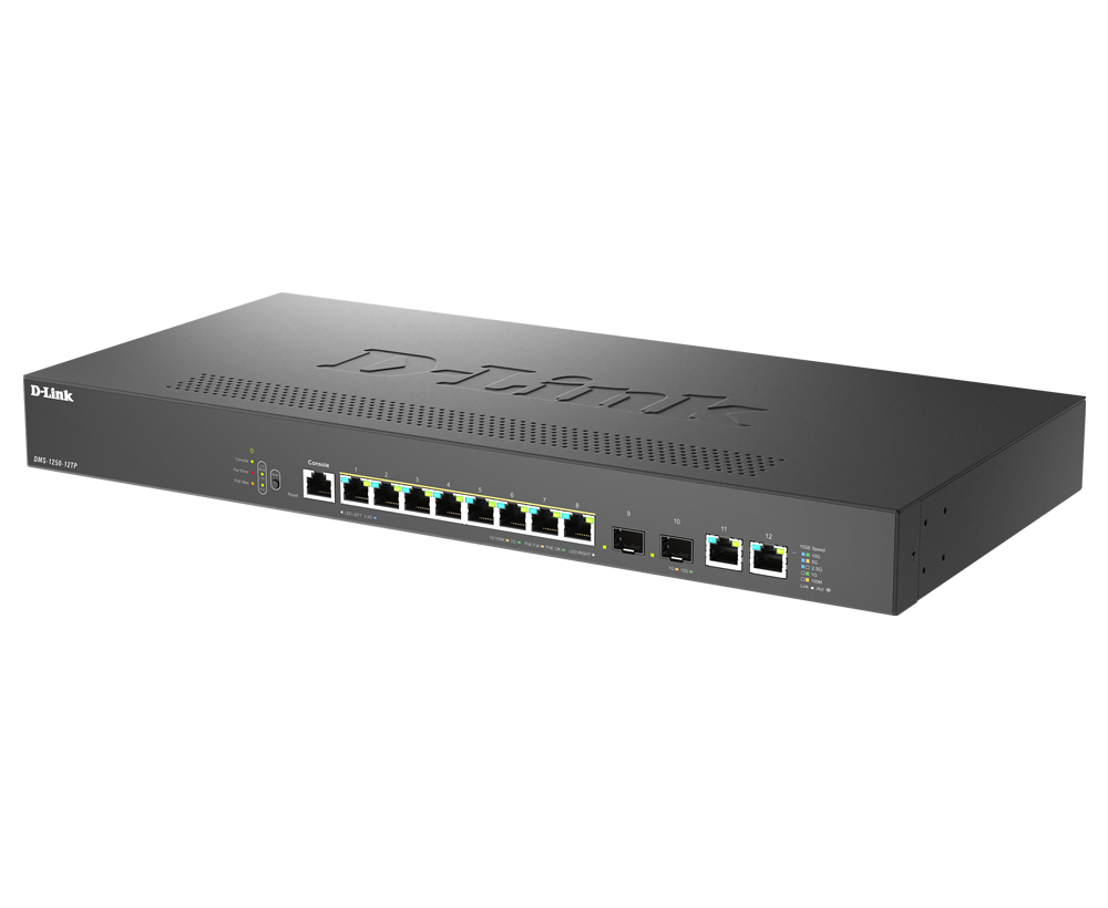 D-Link DMS-1250-12TP - Switch - L2+ - Smart - 8 x 10/100/1000/2.5G (PoE+)