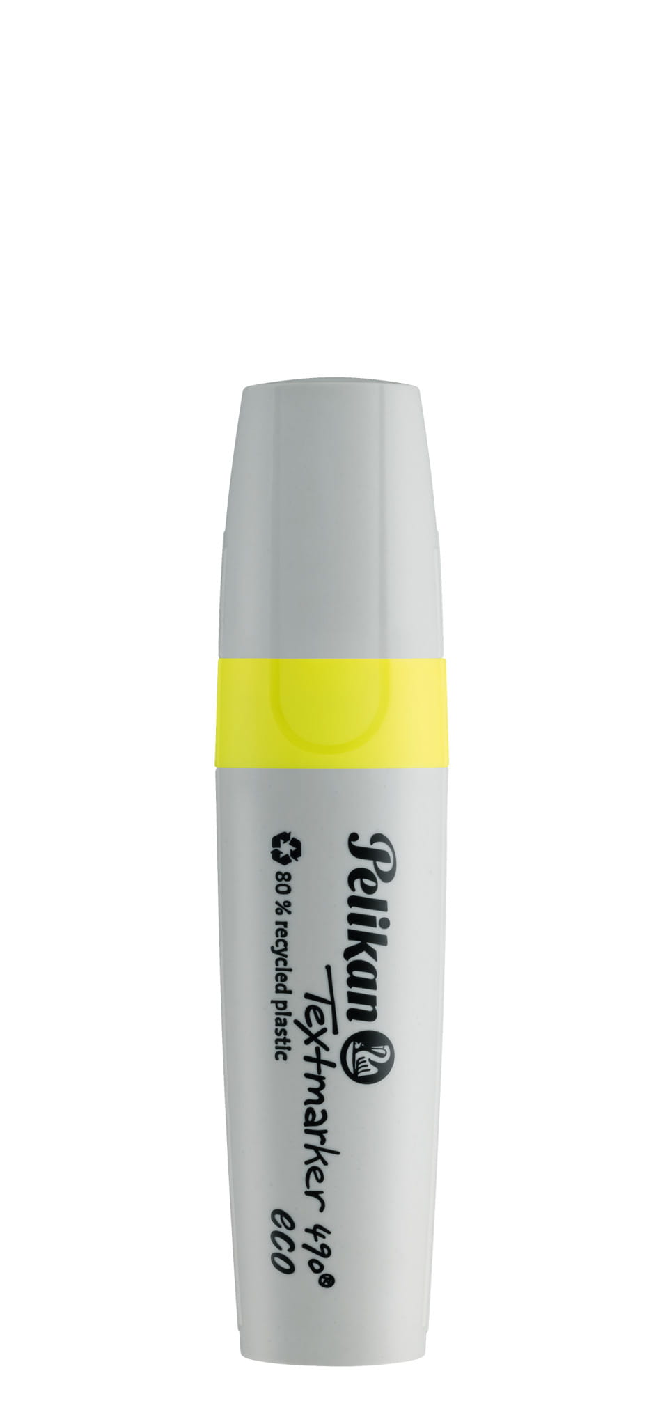 Pelikan Textmarker 490 eco, 1 Stück(e), Gelb, Meißel, Recycelbarer Kunststoff, Fett/Fein/Mittel, 1 mm