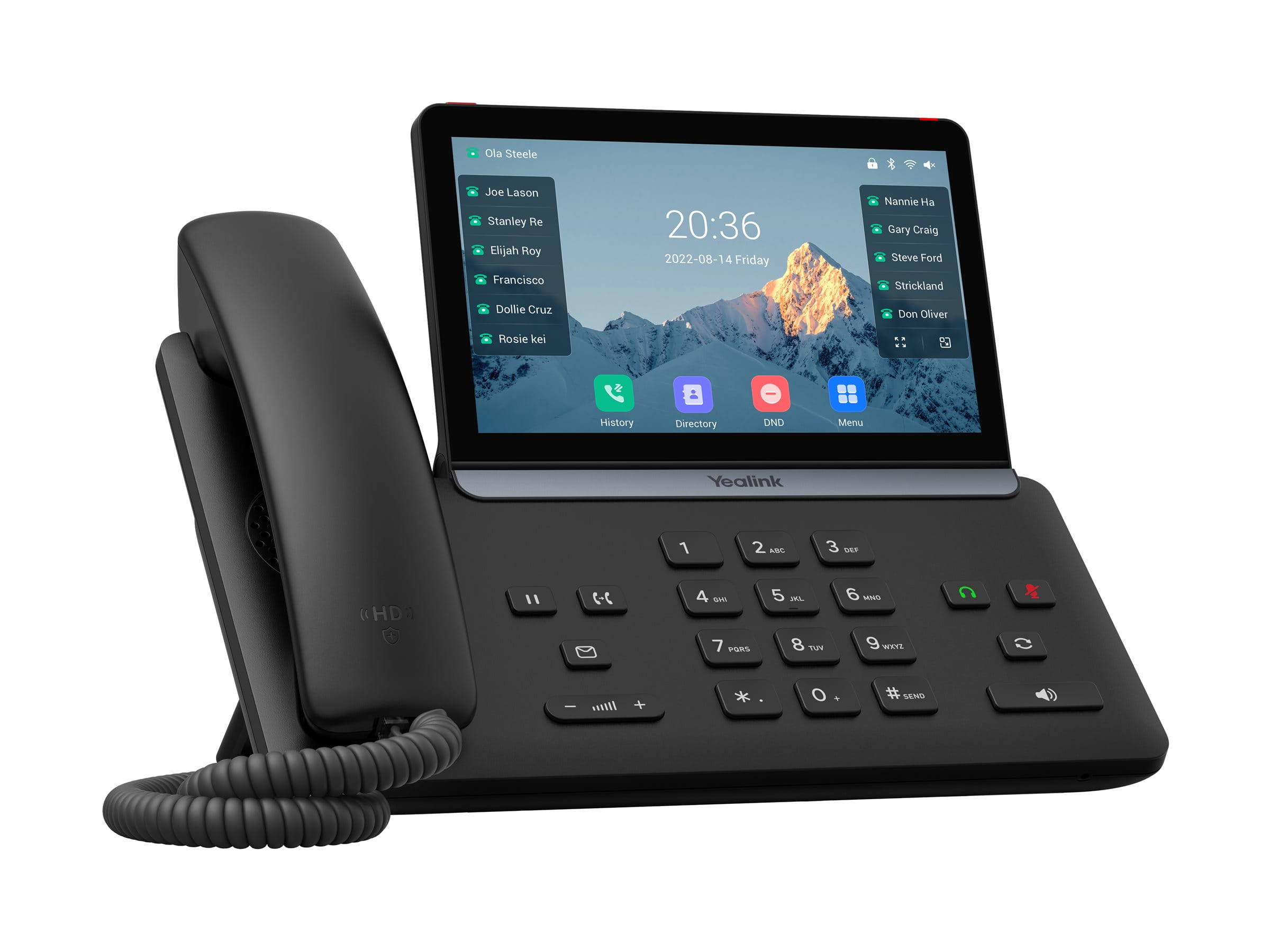 Yealink SIP-T87W - VoIP-Telefon mit Rufnummernanzeige/Anklopffunktion - IEEE 802.11a/b/g/n/ac/ax (Wi-Fi)