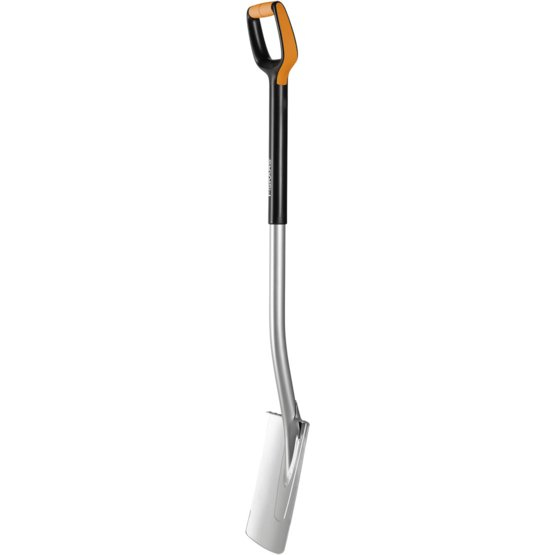 Fiskars 1003681, Pflugschaufel, Kunststoff, Stahl, Schwarz, Orange, Quadratisch, Ergonomisch, Anti-Rutsch-Griff, D-förmig