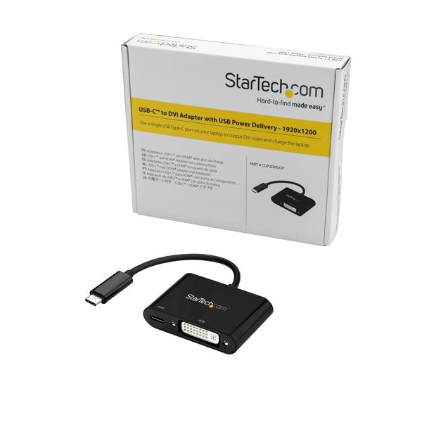 StarTech.com StarTech USB-C auf DVI Adapter mit USB Stromversorgung -USB Typ C Adapter