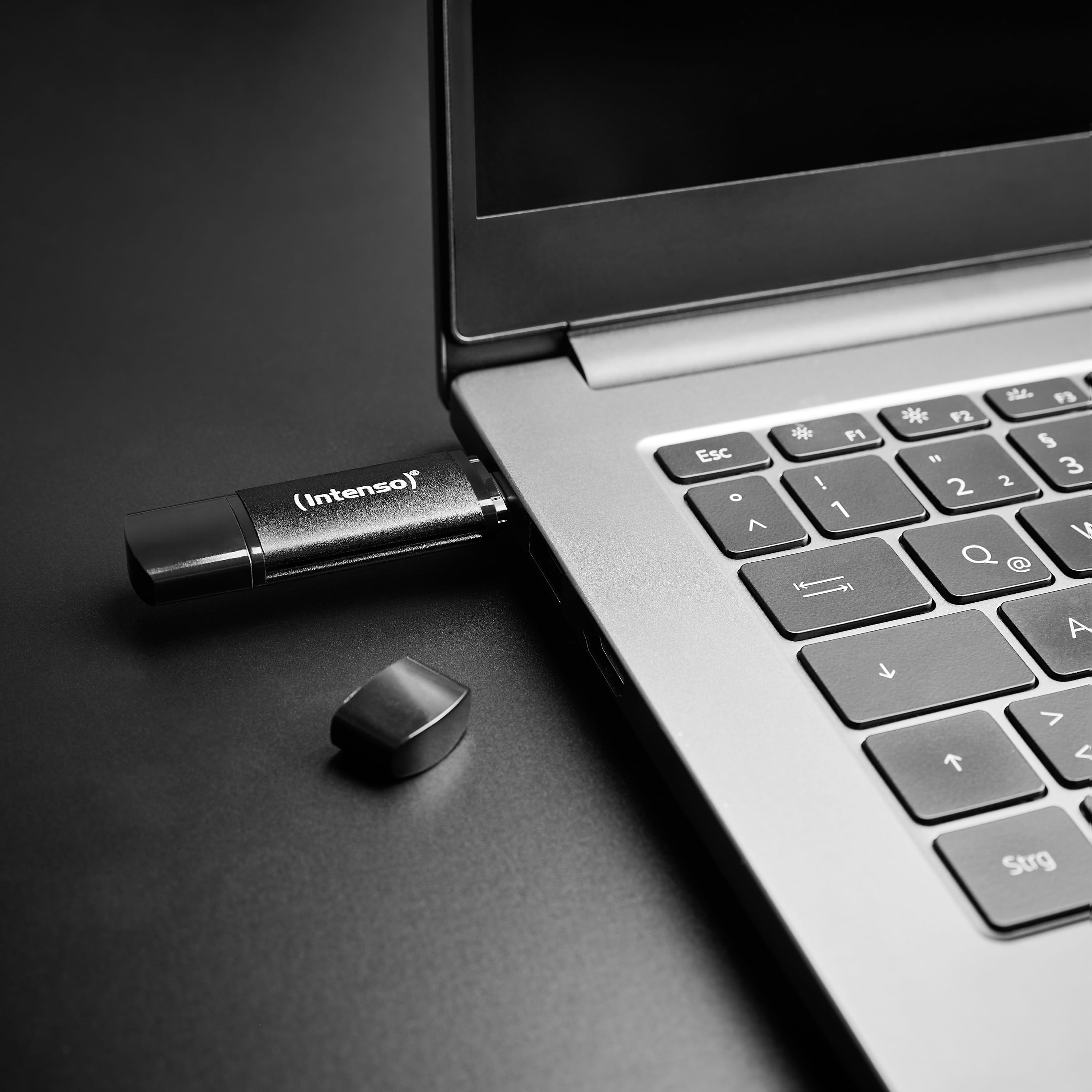 Intenso 3544491, 128 GB, USB Type-A / USB Type-C, 3.2 Gen 1 (3.1 Gen 1), 70 MB/s, Kappe, Schwarz