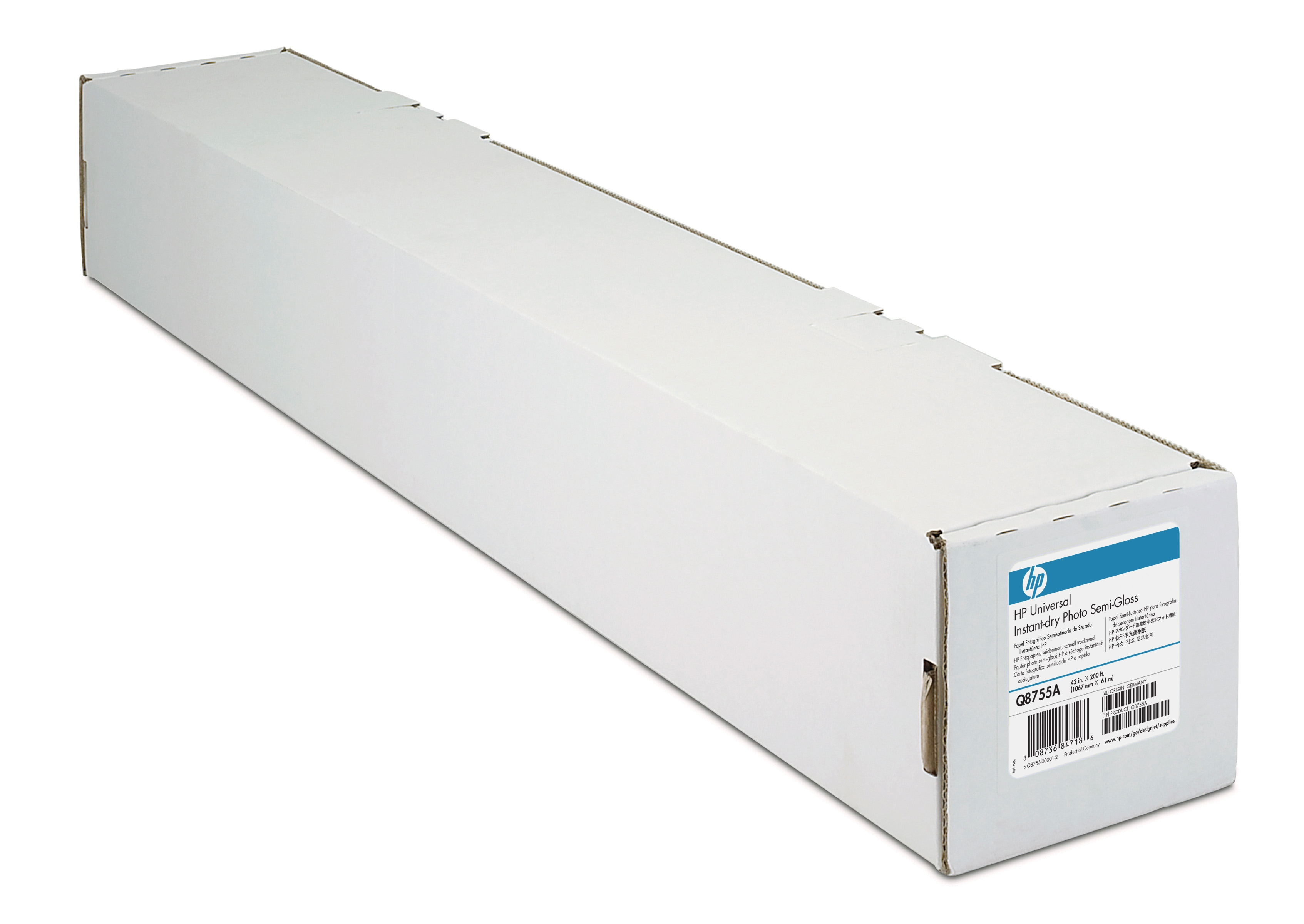 HPE HP Universal - Holzfaser, Polyethylen (PE) - seidig - 7,9 mil - Rolle (106,7 cm x 30,5 m)