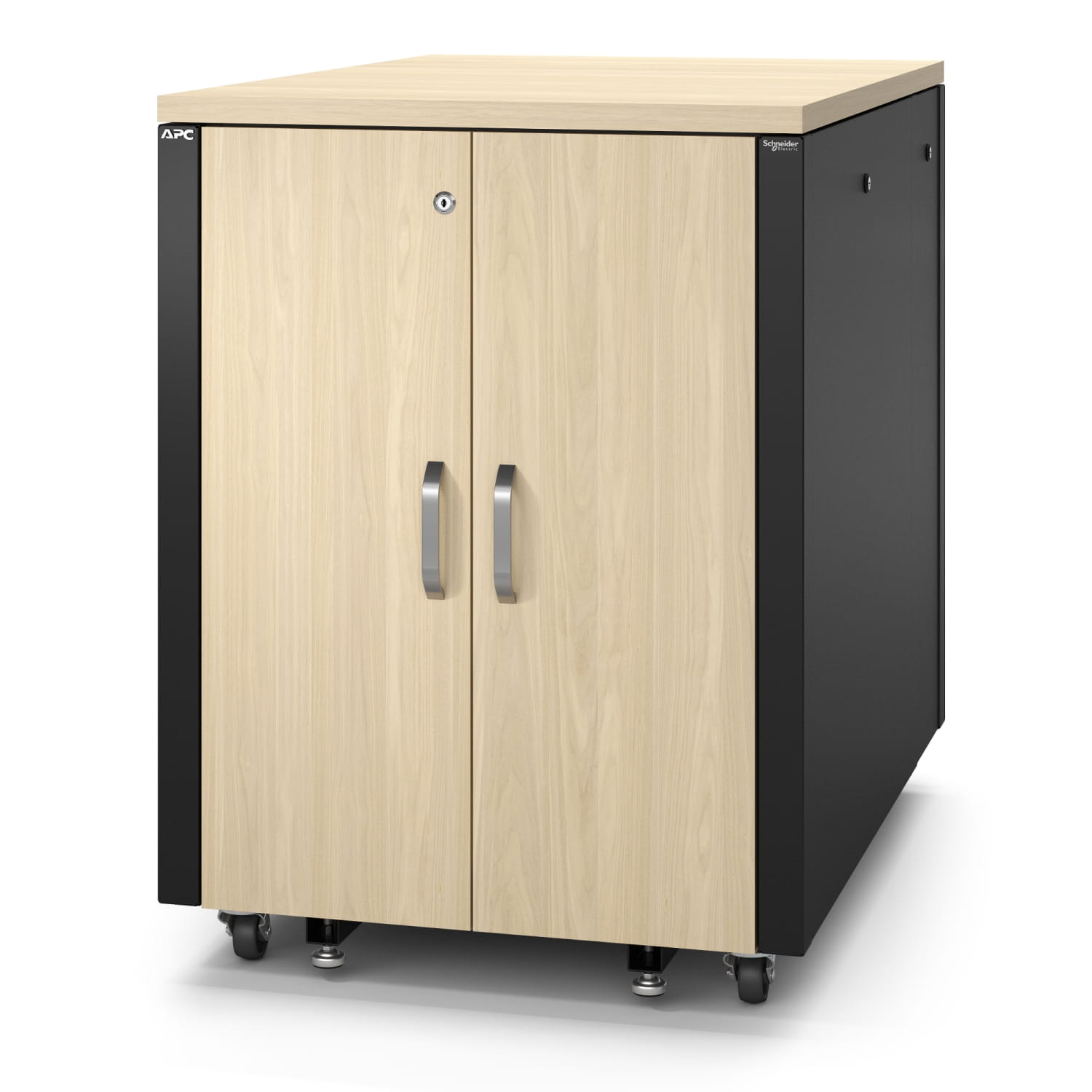 APC NetShelter - Schrank (horizontal) - schallisoliert - Wechselstrom 230 V - Ahorn - 17U - 48.3 cm (19")