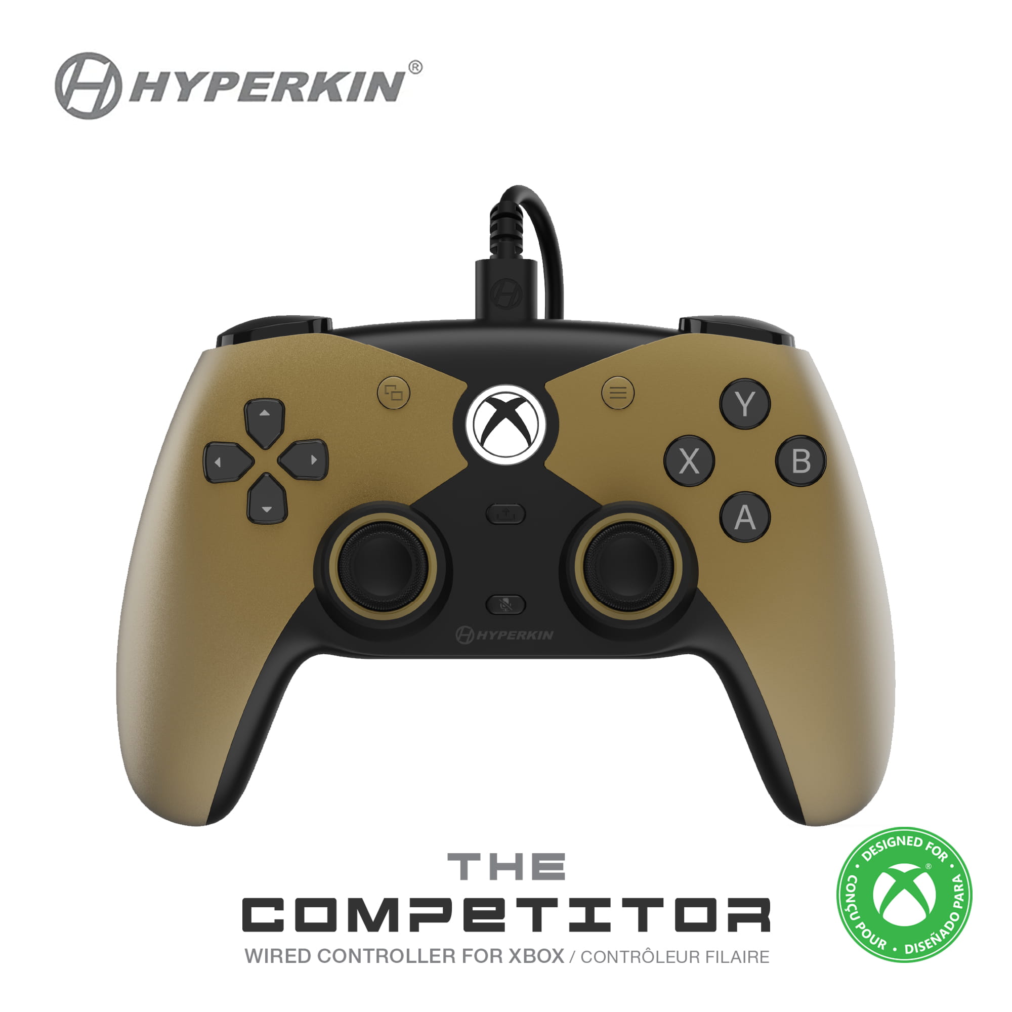 Hyperkin The Competitor, Gamepad, Xbox Series X, Xbox Series S, Xbox One, PC, D-Pad, Schaltfläche Teilen, Home button, Analog / Digital, Kabelgebunden, USB