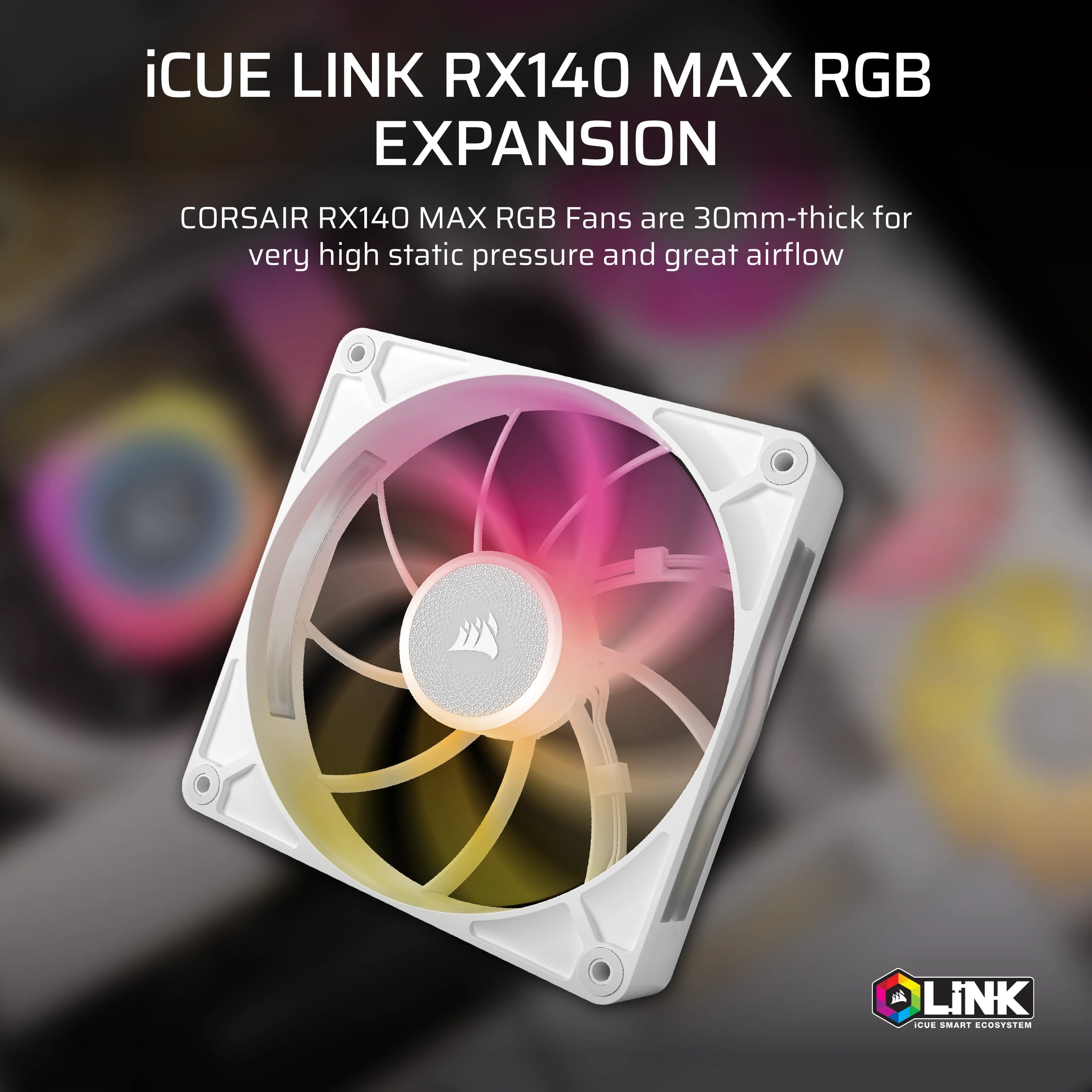 Corsair iCUE Link RX140 MAX RGB Expansion - Gehäuselüfter