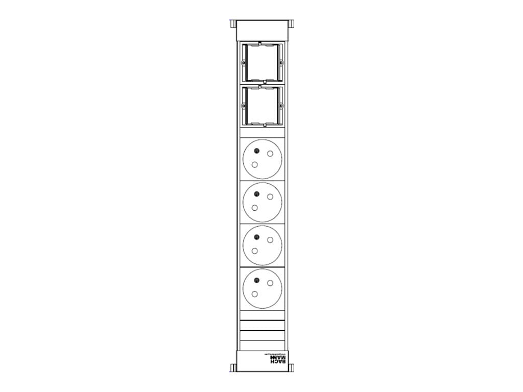 Bachmann POWER FRAME - Steckdosenleiste (Unterputz-Montage)