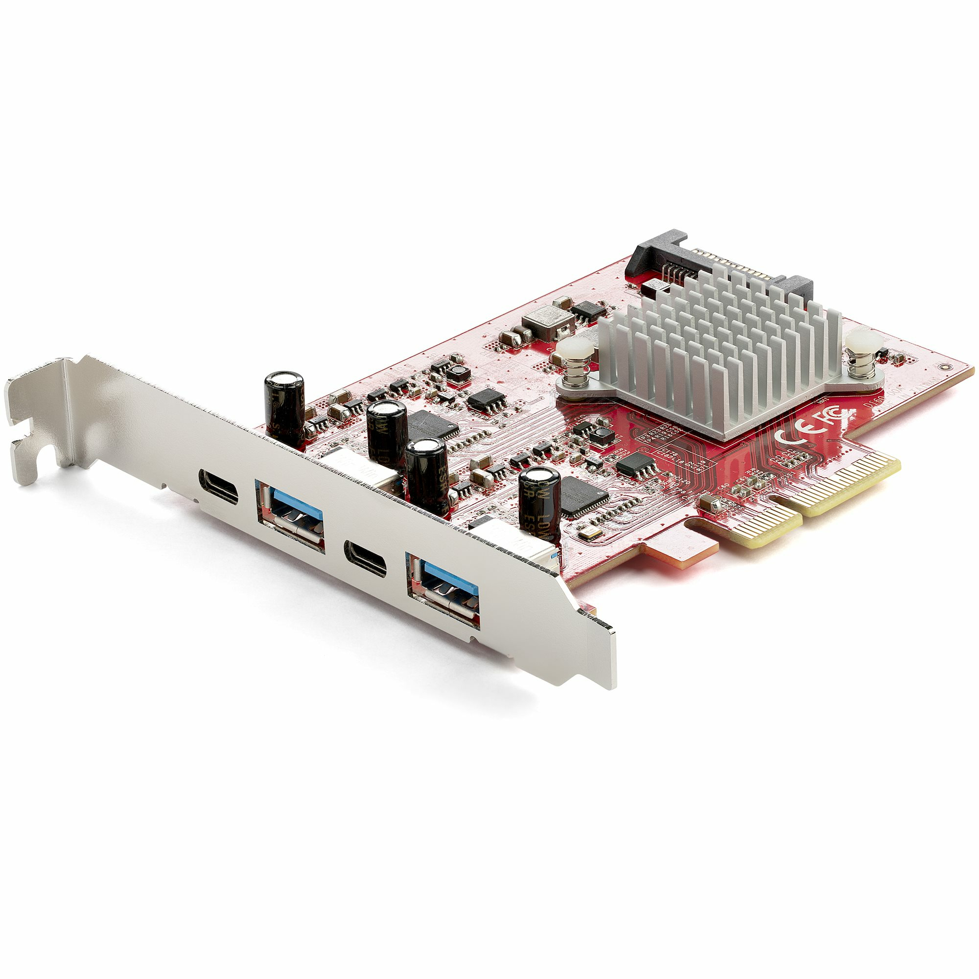 StarTech.com USB-C PCIe Karte mit 4 Ports - 10 Gbit/s USB PCI Express Erweiterungskarte mit 2 Controllern - 2x USB-C & 2x USB-A Ports - USB 3.1 Schnittstellenkarte - Full Profile (PEXUSB312A2C2V)