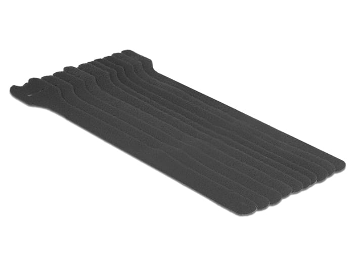 Delock Kabelbinder - 24 cm - Schwarz (Packung