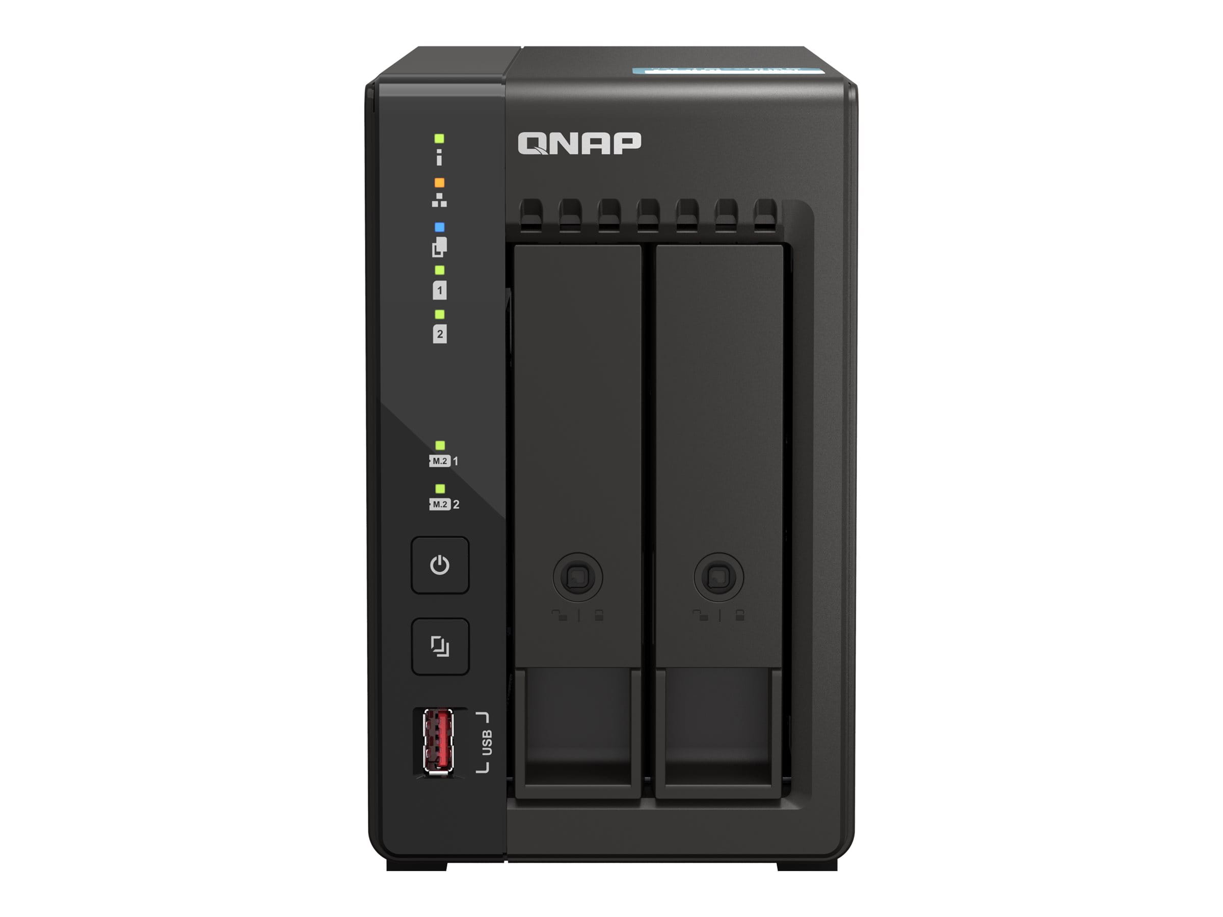 QNAP TS-253E, NAS, Tower, Intel® Celeron®, J6412, Schwarz