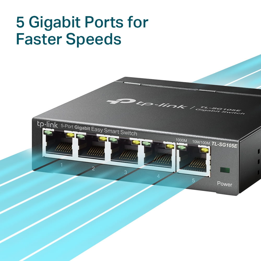 TP-LINK TL-SG105E(UN), Managed, L2, Gigabit Ethernet (10/100/1000)