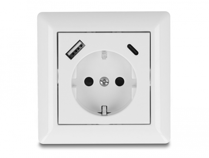 Delock Steckdose - mit PD 3.0, 18 W - 2P+E