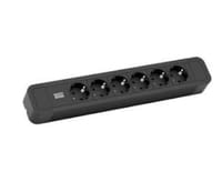 Bachmann Primo 2, 2 m, 1,5 mm², Schwarz, 6 AC-Ausgänge