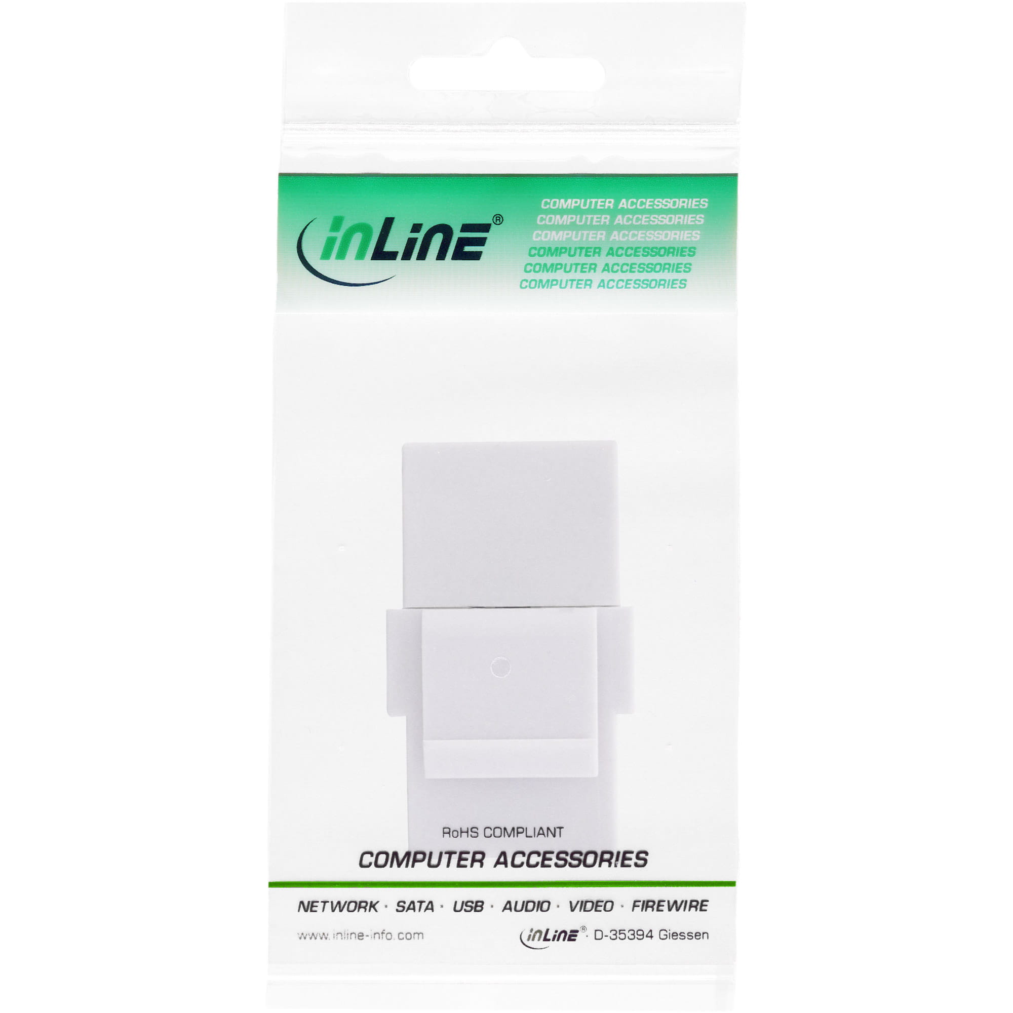 InLine USB 3.1 Keystone Snap-In Einsatz - USB-C Buchse / Buchse - weiß