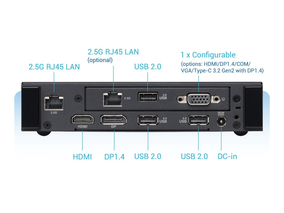 ASUS ExpertCenter PN43 SN100AD - Mini-PC - N-series N100 - RAM 4 GB - SSD 128 GB - NVMe - UHD Graphics - Wi-Fi 6E, 1GbE, 2.5GbE, Bluetooth 5.2 - WLAN: 802.11a/b/g/n/ac/ax (Wi-Fi 6E) *Open Box*