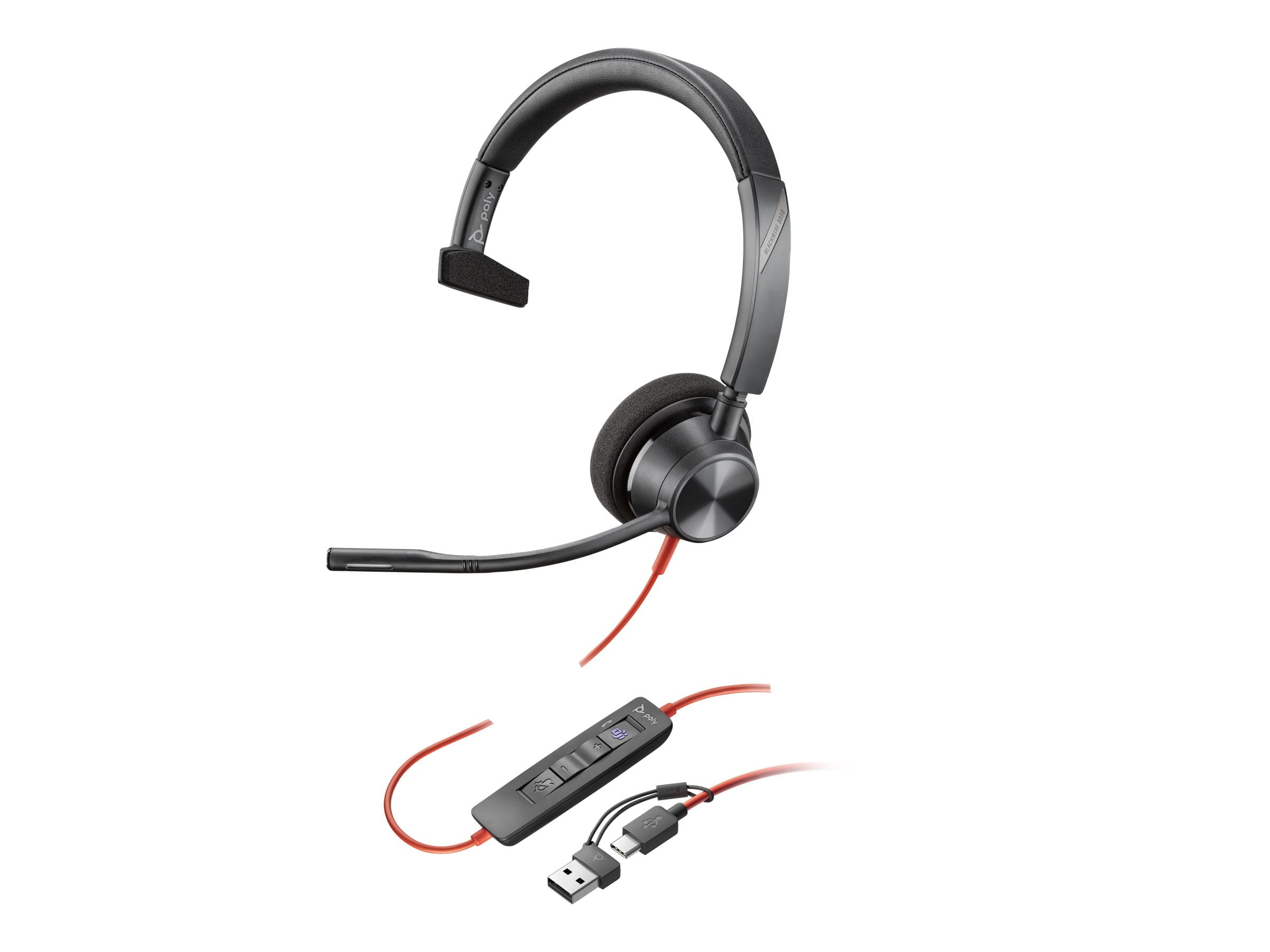 Poly Blackwire 3310 - Blackwire 3300 series - Headset Poly Blackwire 3310 - Blackwire 3300 series - Headset