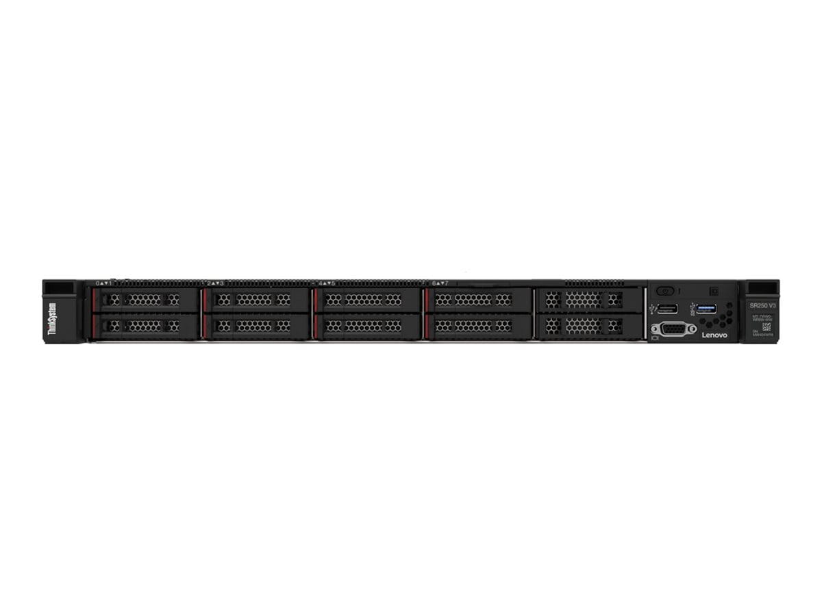 Lenovo ThinkSystem SR250 V3 7DCL - 1U - 1-Weg - 1 x Xeon E-2488 / 3.2 GHz - RAM 32 GB - Hot-Swap 6.4 cm (2.5")