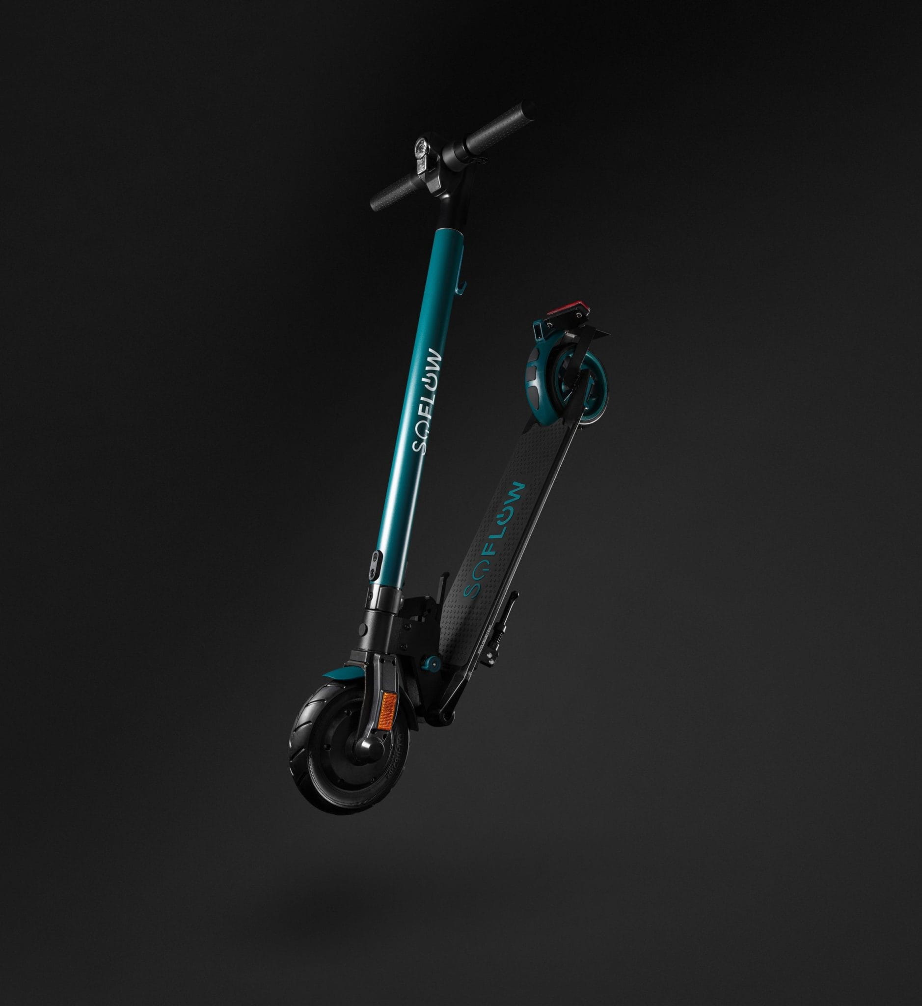 SoFlow SO1, Klassischer Roller, Schwarz, Türkis, 20 km/h, 100 kg, Unisex, 2 Rad/Räder