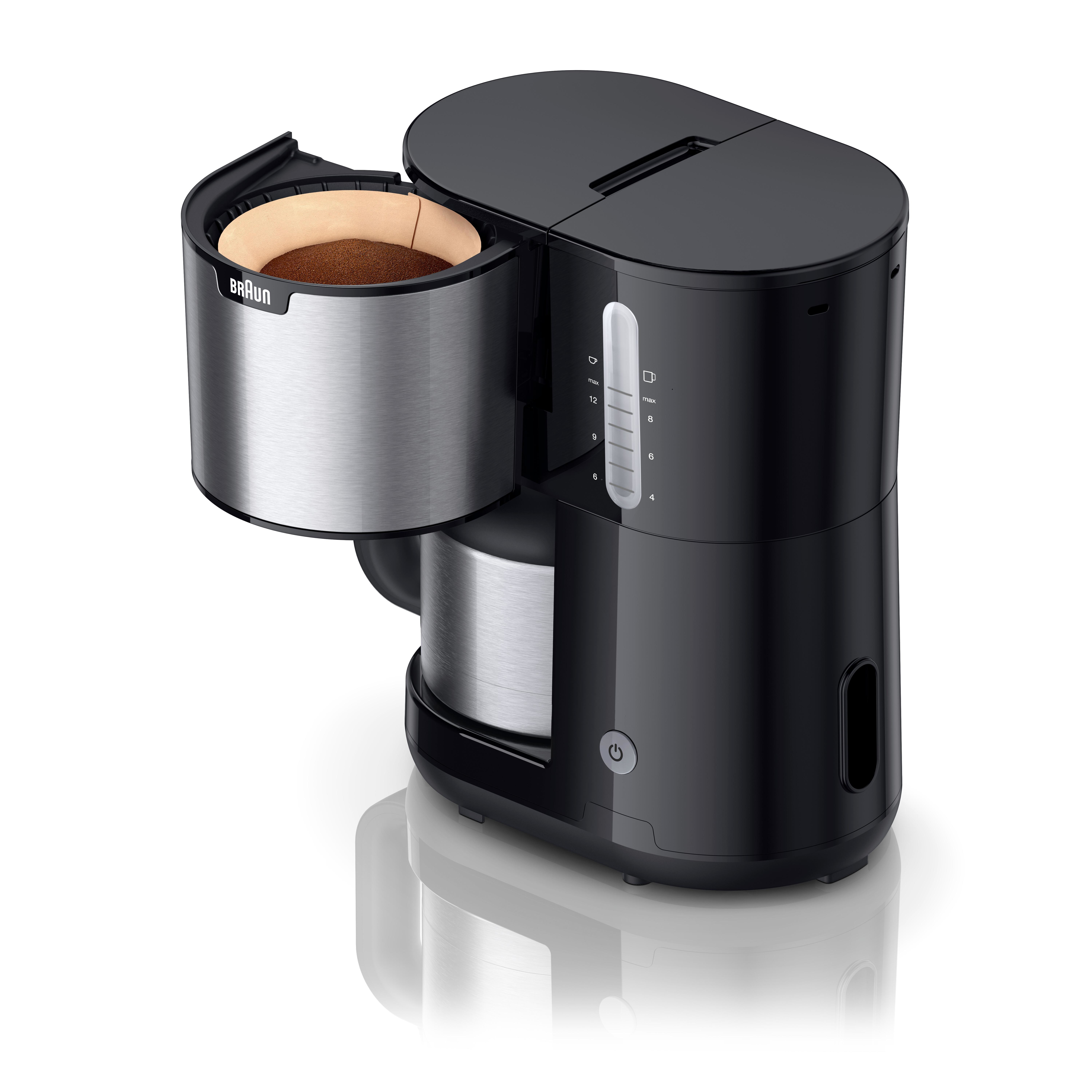 Braun IDCollection KF1505 BK, Filterkaffeemaschine, 1,2 l, Gemahlener Kaffee, 1000 W, Schwarz