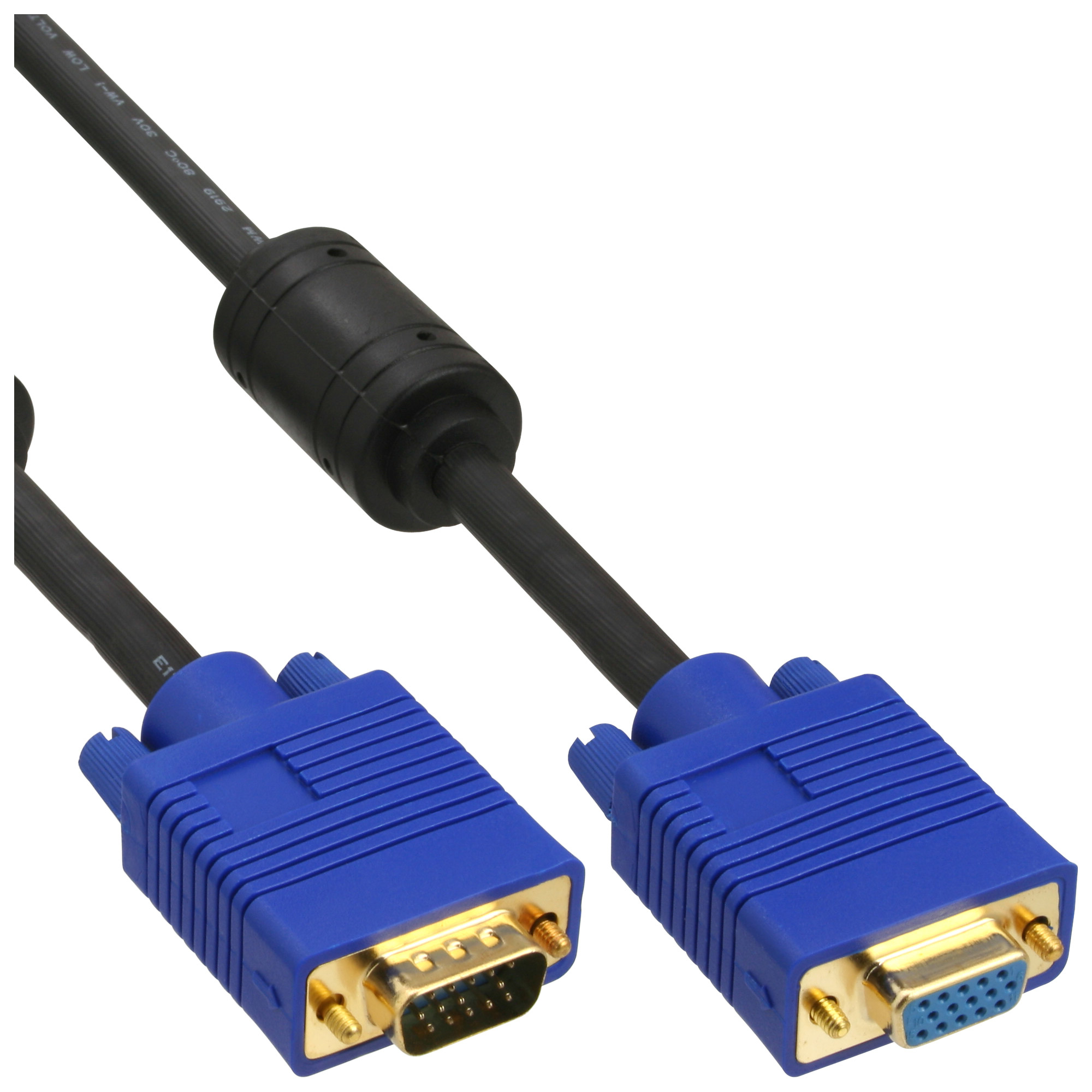 InLine S-VGA Verlängerung Premium - 15pol HD Stecker / Buchse - schwarz - 5m