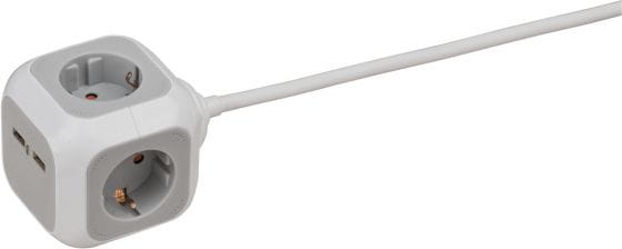Brennenstuhl ALEA-Power - Steckdosenleiste - Wechselstrom 230 V - 3680 Watt - Eingabe, Eingang Stromversorgung - Ausgangsanschlüsse: 4 (2 x USB, 4 x Spannung)
