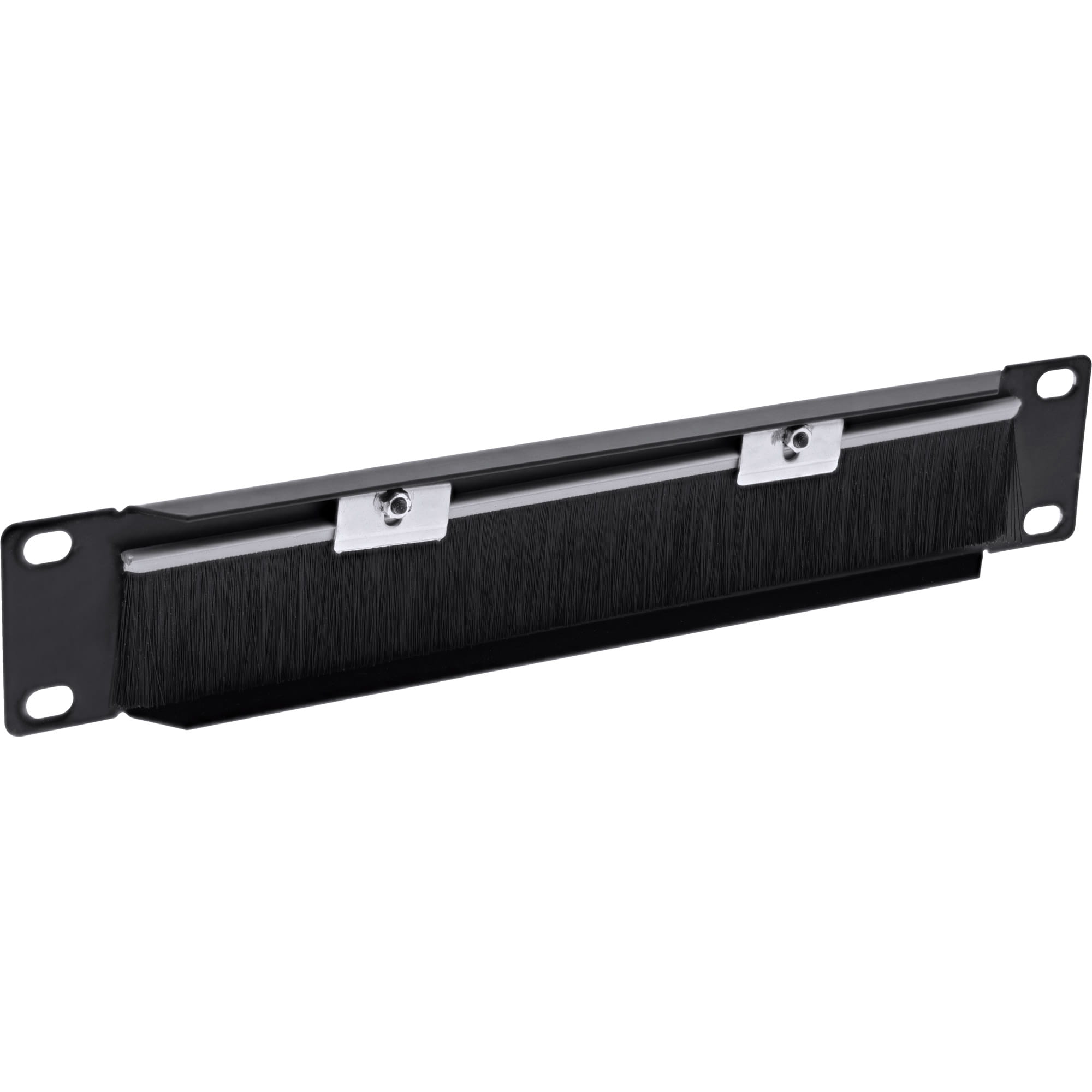 InLine 10" Kabel Durchführungsplatte mit Bürste - 1HE - RAL 9005 schwarz