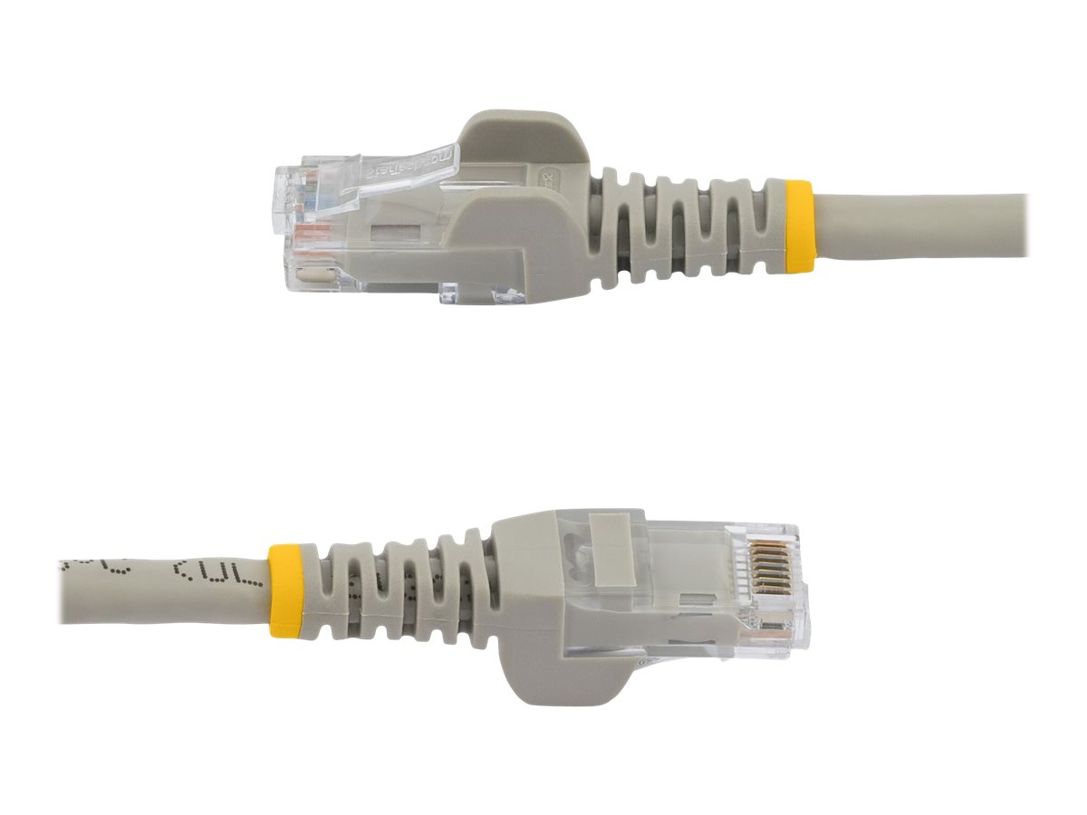 StarTech.com 50cm CAT6 Ethernet Cable, 10 Gigabit Snagless RJ45 650MHz 100W PoE Patch Cord, CAT 6 10GbE UTP Network Cable w/Strain Relief, Grey, Wiring is UL Certified/TIA - Category 6 - 24AWG (N6PATC50CMGR)