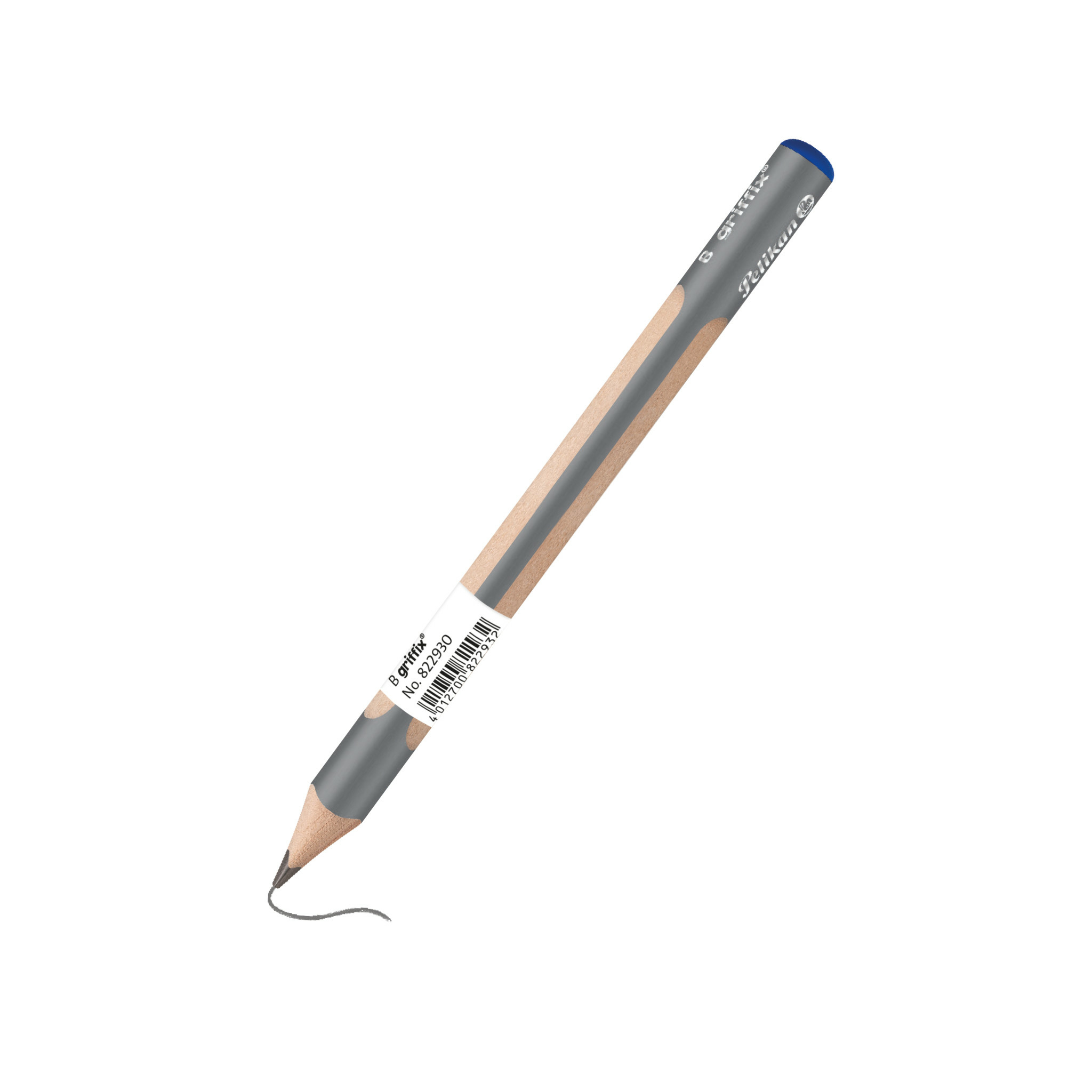 Pelikan griffix Bleistifte Stärke B 12 Stück in Faltschachtel, B, Grau, Dreieckig, Kunst, Hobby, Schule, 3,5 mm, 140 mm