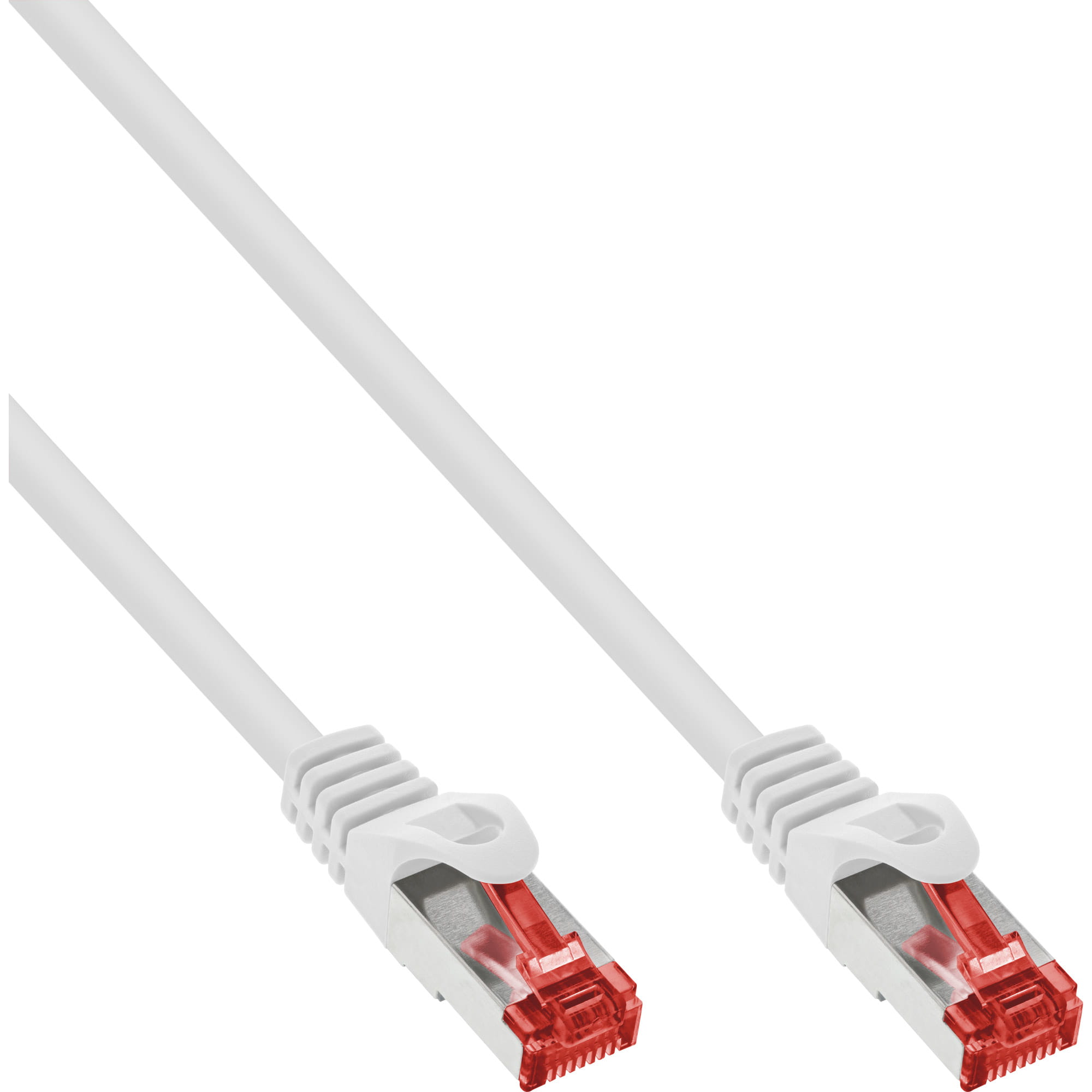 InLine Patchkabel - S/FTP (PiMf) - Cat.6 - 250MHz - PVC - CCA - weiß - 0,3m