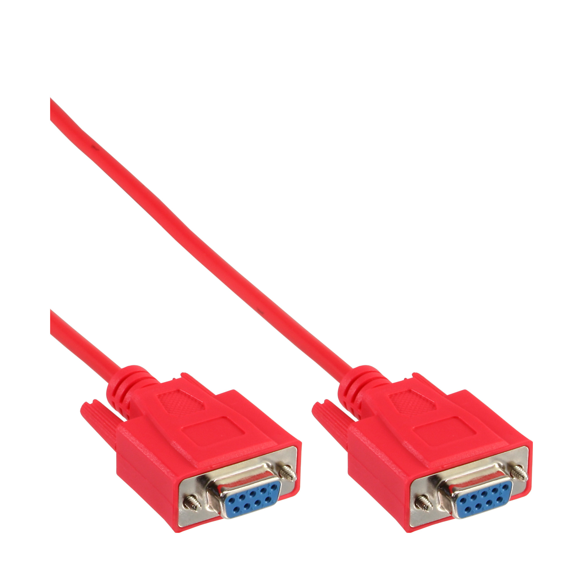 InLine Nullmodemkabel - 9pol Buchse / Buchse - vergossen - rot - 3m