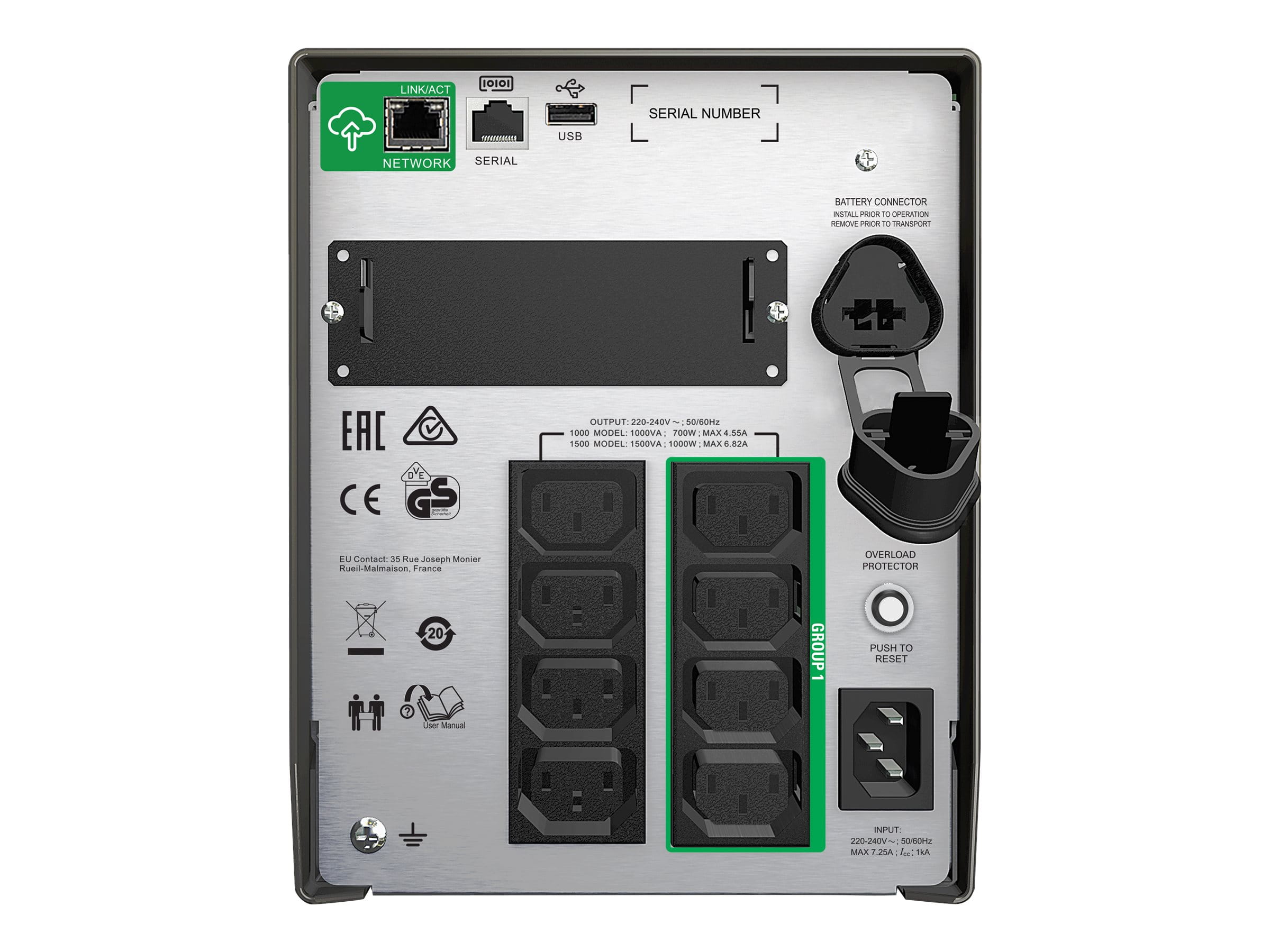 APC Smart-UPS SMT1500IC - USV - Wechselstrom 220/230/240 V - Line-Interactive-USV APC Smart-UPS SMT1500IC - USV - Wechselstrom 220/230/240 V - Line-Interactive-USV