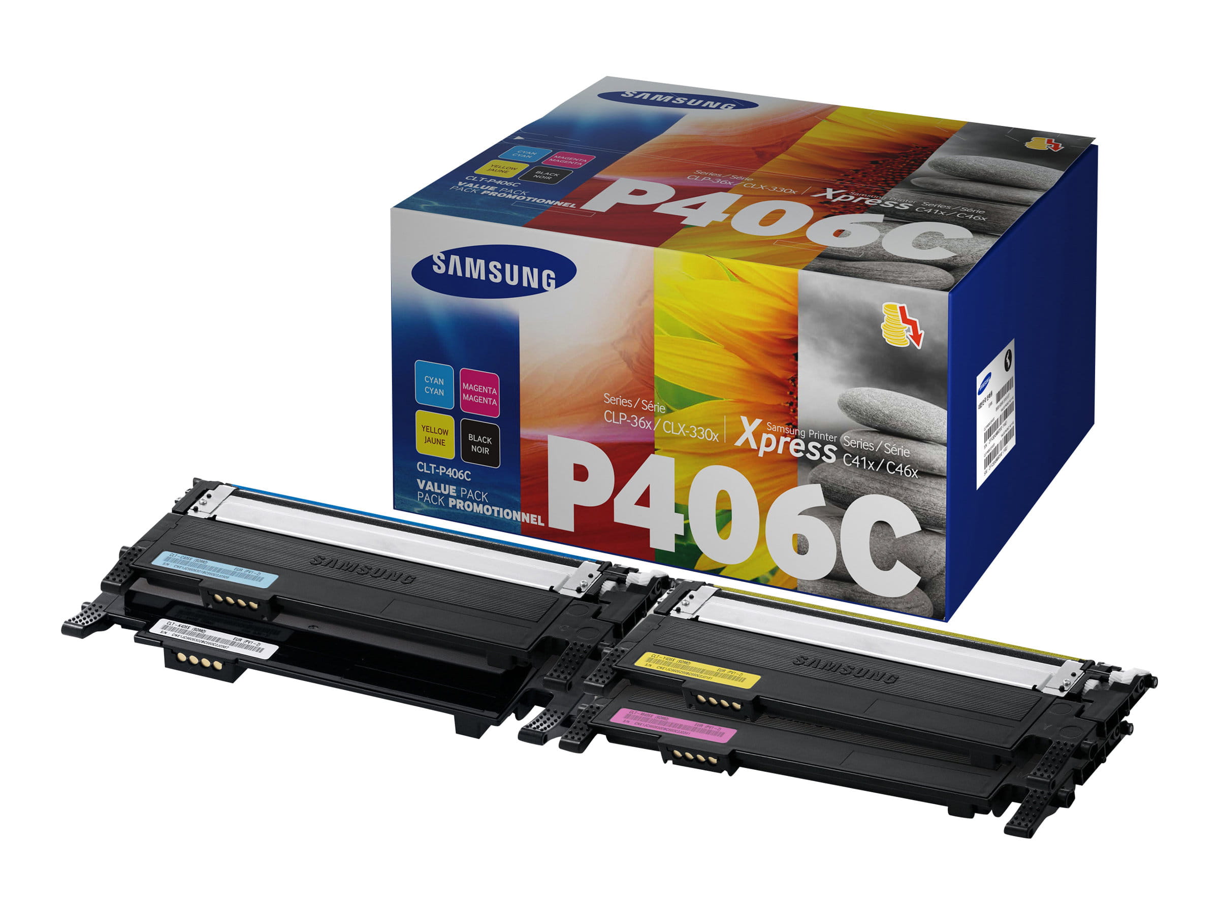 HP CLT-P406C - 4er-Pack - Schwarz, Gelb, Cyan, Magenta - original - Tonerpatrone (SU375A)