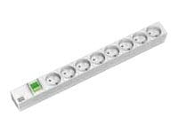 Bachmann Steckdosenleiste (Rack - einbaufähig) - Wechselstrom 230 V - Ausgangsanschlüsse: 8 - 1U - 48.3 cm (19")