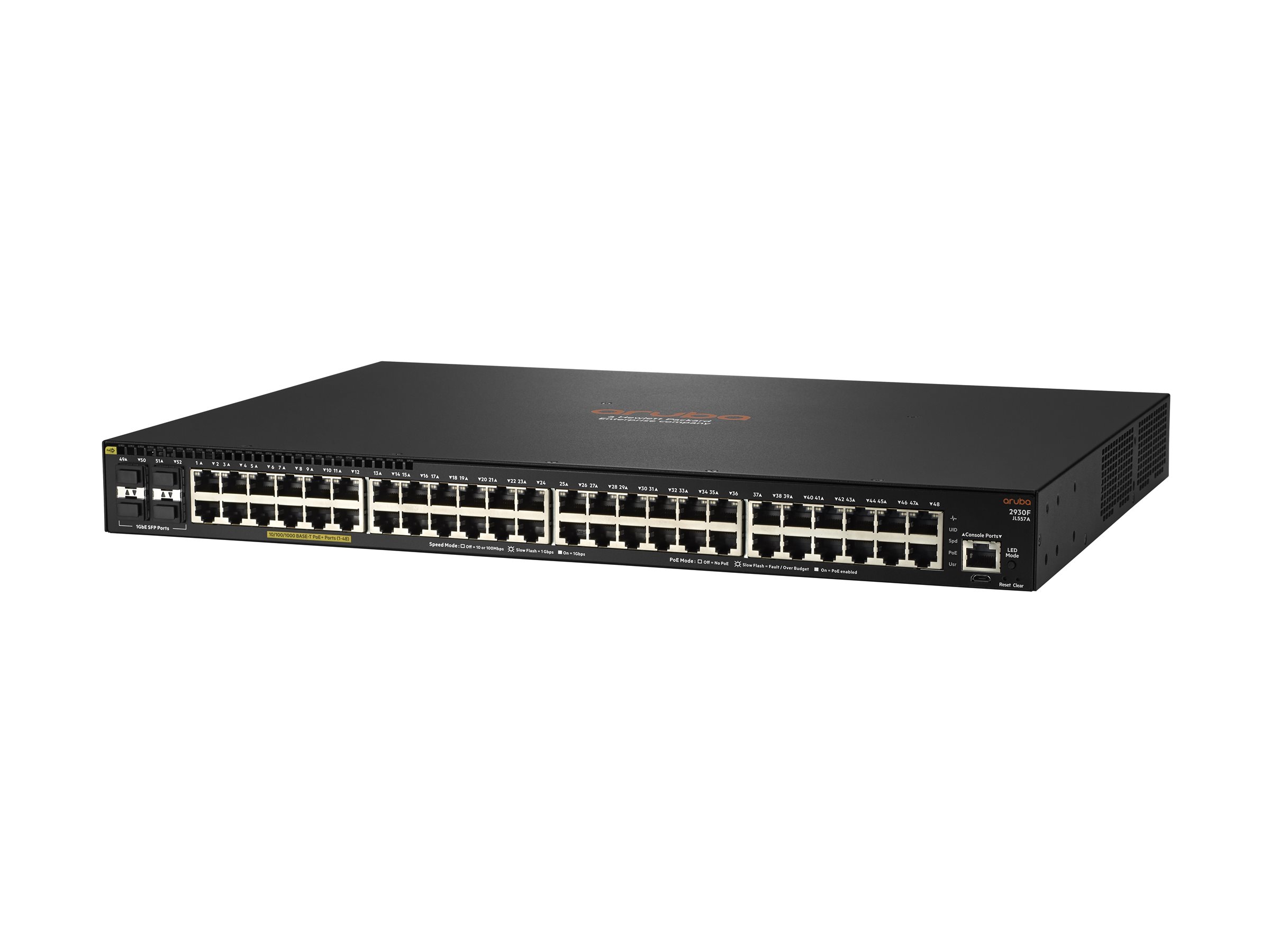 HPE Aruba Networking 2930F 48G PoE+ 4SFP - Switch - L3 - managed - 48 x 10/100/1000 (PoE+)