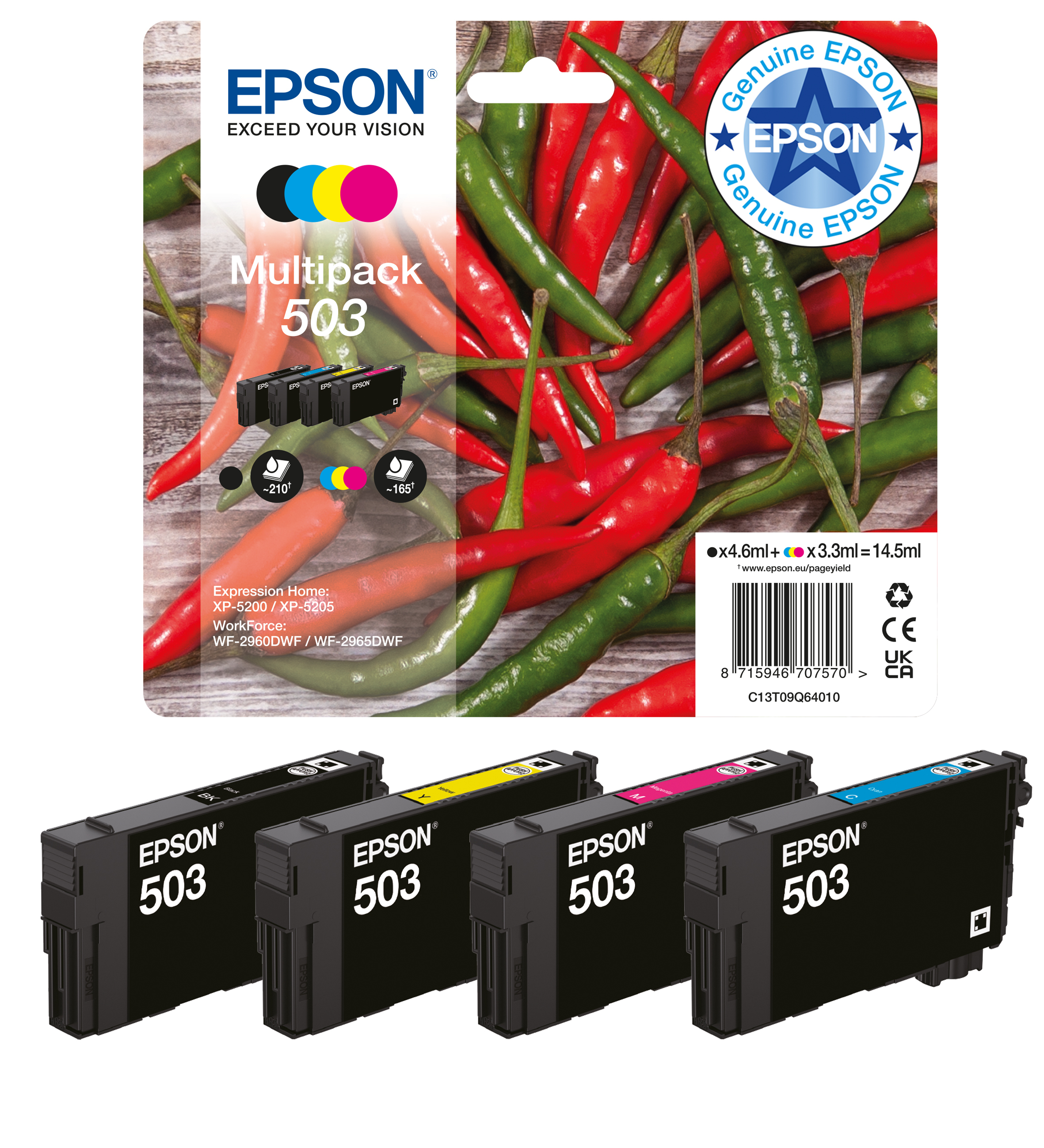 Epson 503 - 3.3 ml - Gelb - original - Blister