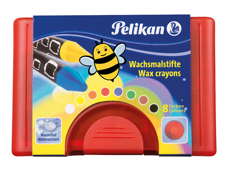 Pelikan 665/8 WF - Farbstift - Wachs - verschiedene Farben (Packung mit 8)