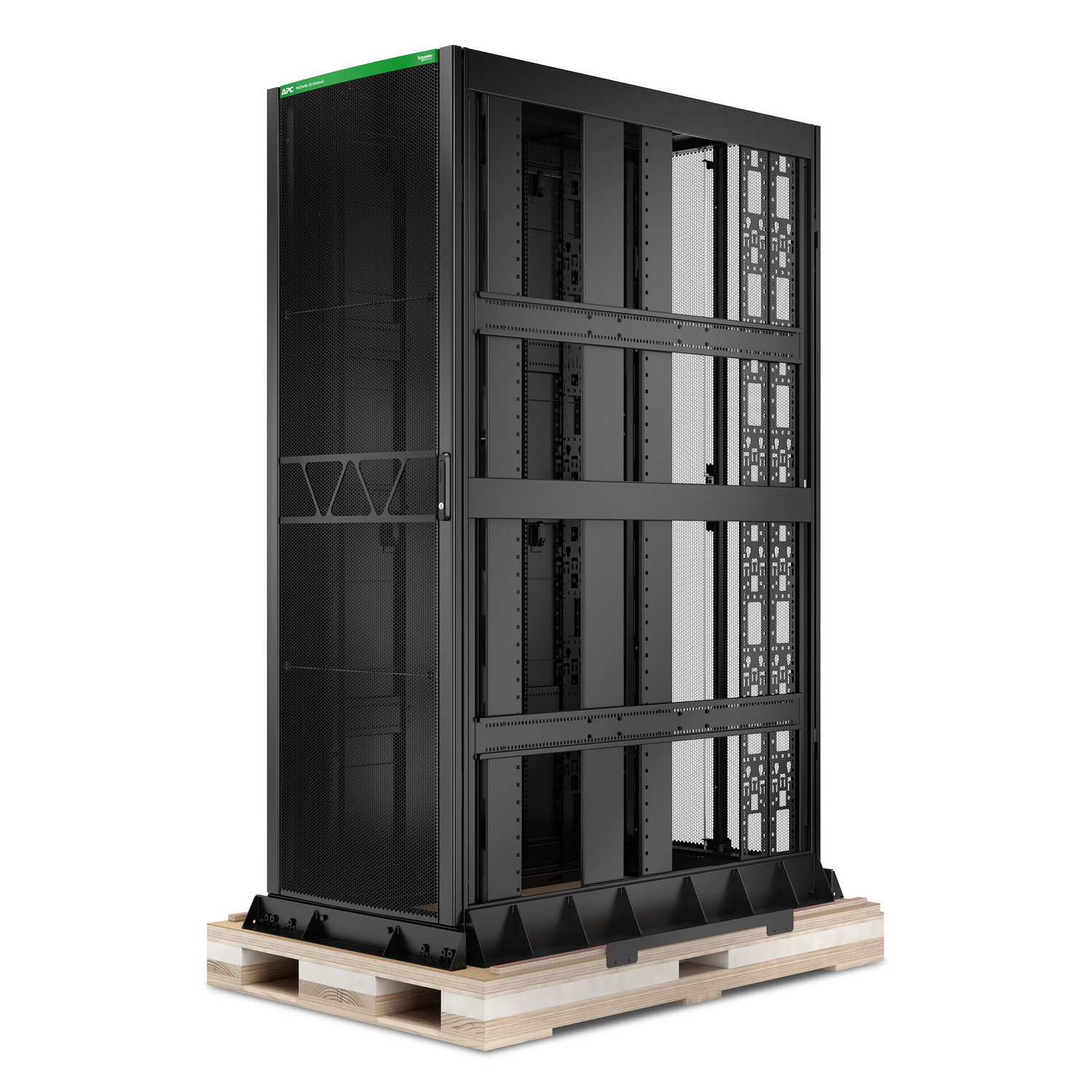 APC NetShelter SX Advanced - Schrank Netzwerkschrank - bodenstehend - Schwarz - 48U - 48.3 cm (19")