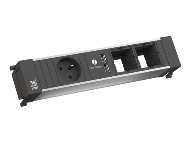 Bachmann POWER FRAME - Größe M - Steckdosenleiste - AC - Eingabe, Eingang GST18i3 - Ausgangsanschlüsse: 1 (Typ G, 2 x USB)
