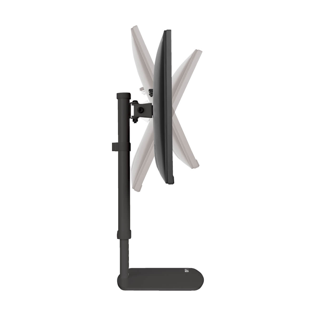 Tripp Eaton Tripp Lite Series Single-Display Monitor Stand - Height Adjustable, 17" to 27" Monitors - Befestigungskit - für Monitor - Stahl - Schwarz - Bildschirmgröße: 43.2-68.6 cm (17"-27")
