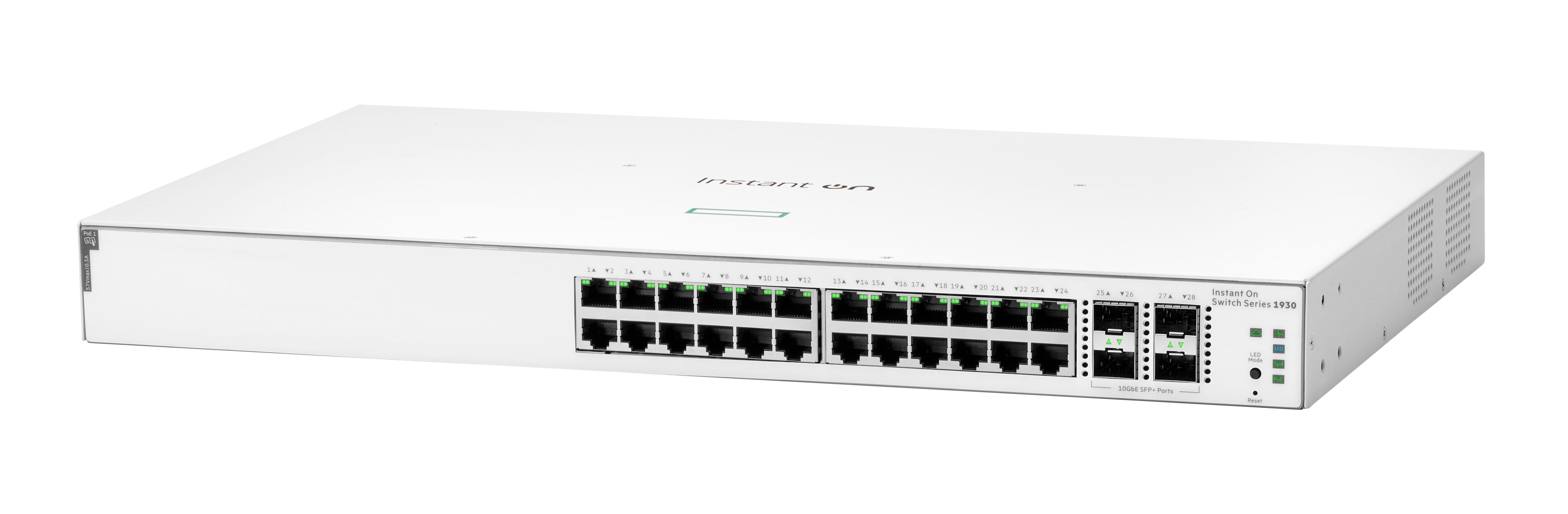 HPE Networking Instant On 1930 24G Class4 PoE 4SFP/SFP+ 195W Switch - Switch - L3 - managed - 24 x 10/100/1000 (PoE)