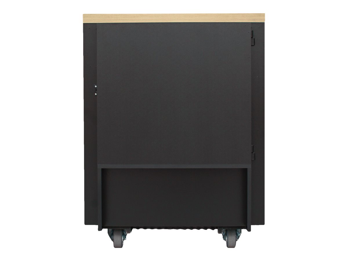 APC NetShelter CX Secure Soundproof Server Room in a Box Enclosure - Shock Packaging - Schrank Netzwerkschrank - mit Stromverteilungseinheit - Grau, Oak - 18U - 48.3 cm (19")