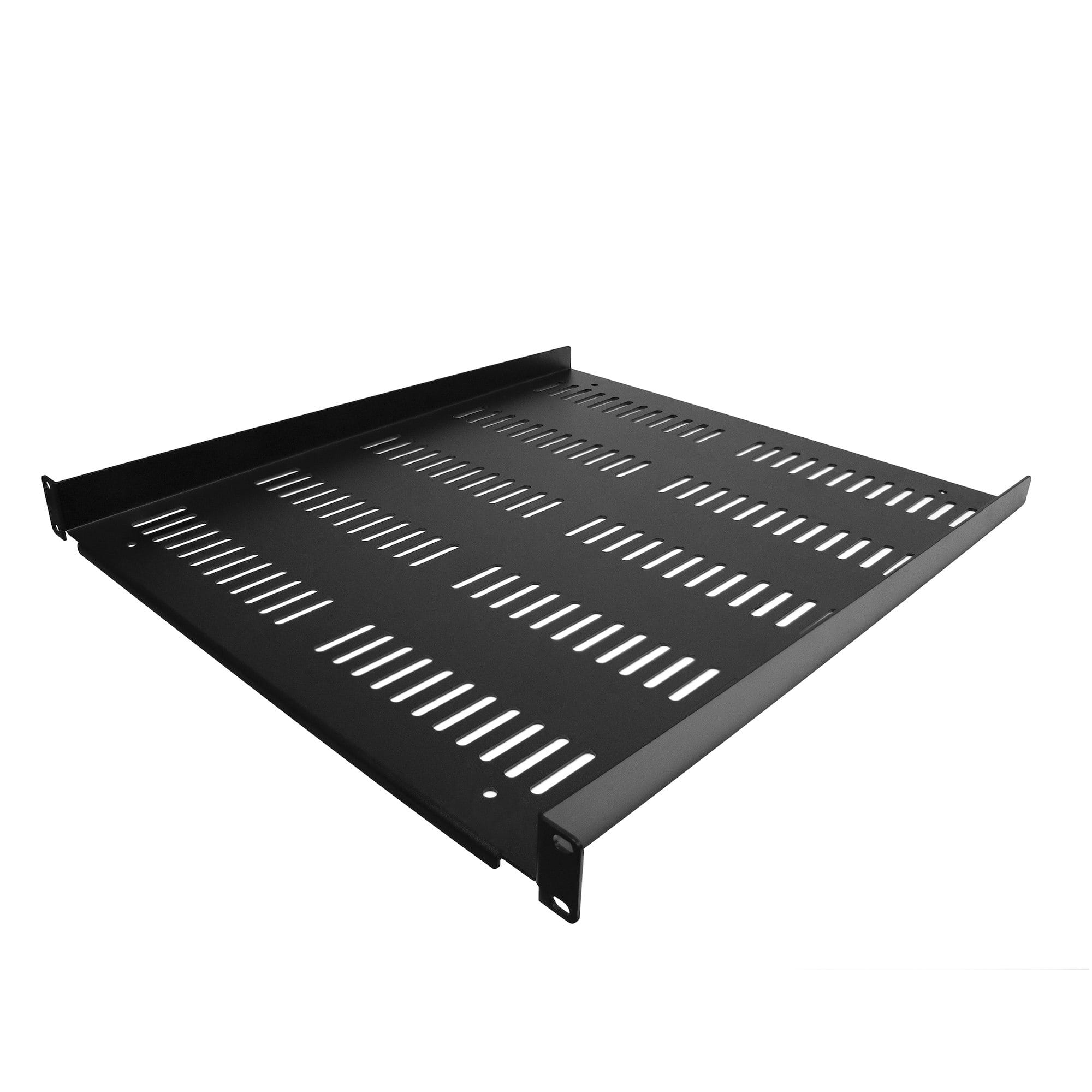 StarTech.com 1HE 19 Zoll Fachboden für netzwerk schrank - Freitragende perforierte Rack ablage für Serverschrank/Rack - Frontmontage - Belastbarkeit 25kg - 50cm tiefe - belüftet (SHELF-1U-20-FIXED-V)