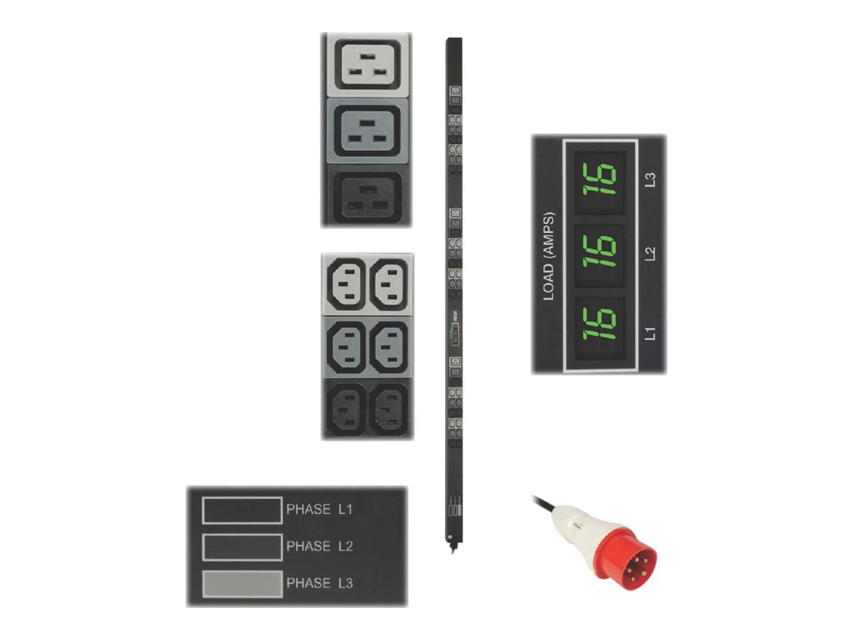 Tripp Eaton Tripp Lite Series PDU 3-Phase Metered 240V/230V/220V 11.5kW C13 C19 Vertical 0URM - Vertical rackmount - Stromverteilungseinheit (Rack - einbaufähig)