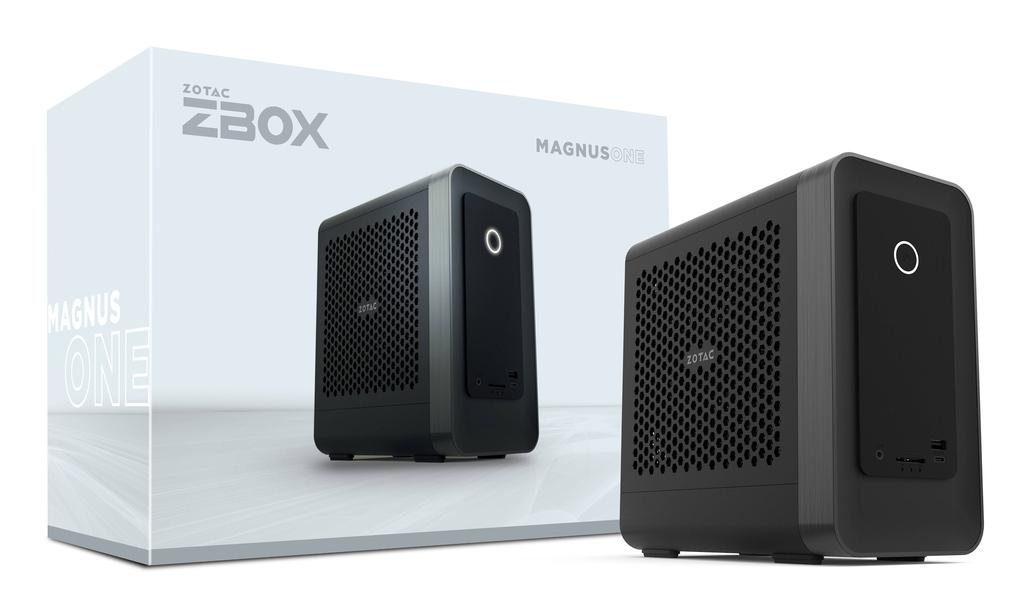 ZOTAC ZBOX MAGNUS ONE EU275070C, Mini-Tower, PC Barebone, DDR5-SDRAM, PCI Express, Serial ATA III, Wi-Fi 7 (802.11be), 500 W