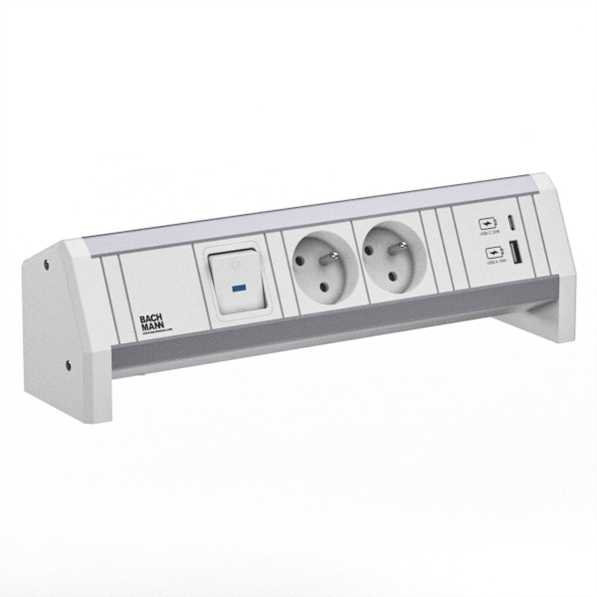 Bachmann DESK 1 - Steckdosenleiste - Eingabe, Eingang GST18 - Ausgangsanschlüsse: 2 (GST18, 24 pin USB-C, USB)